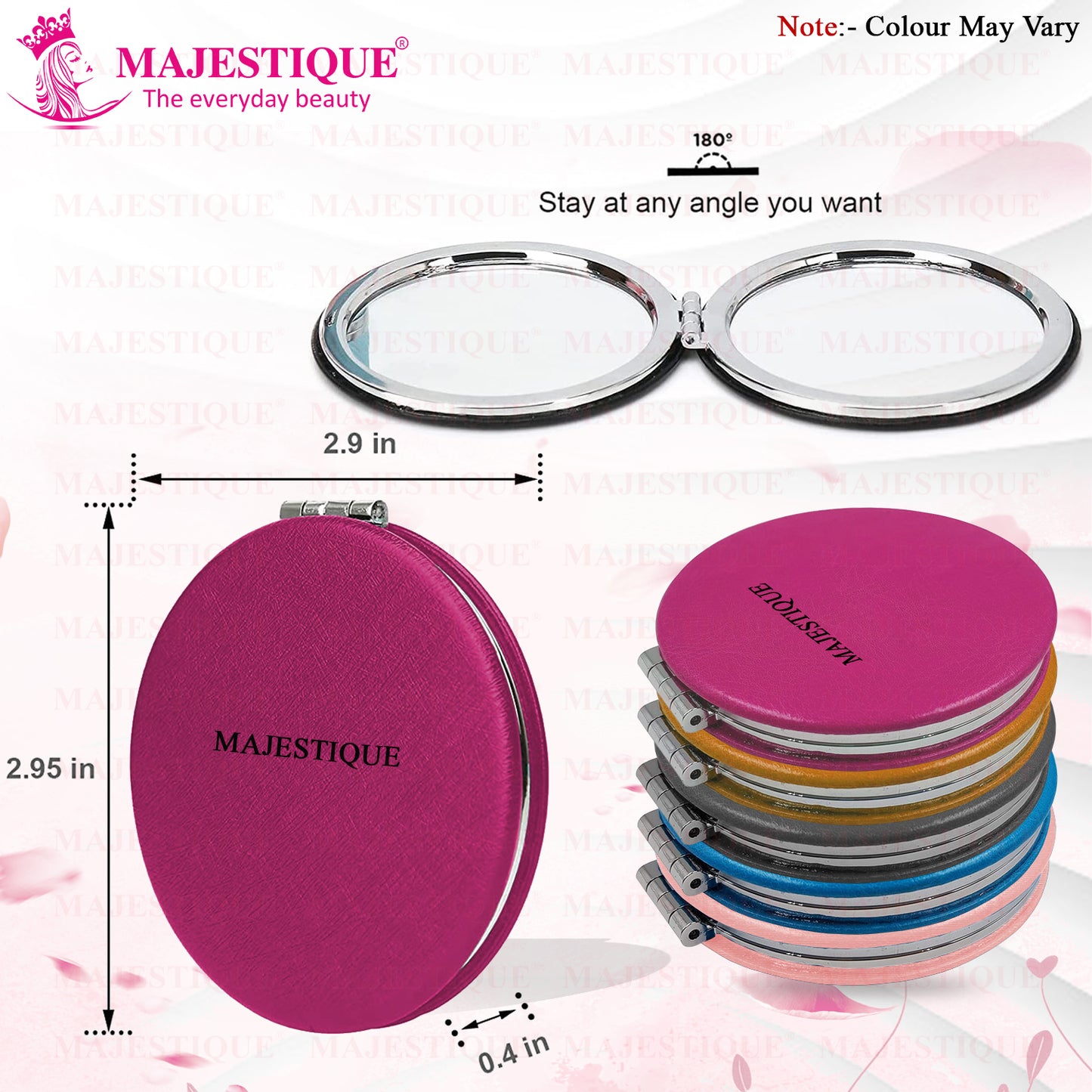 LEATHERRETE Compact Mirror Color May Vary FC28
