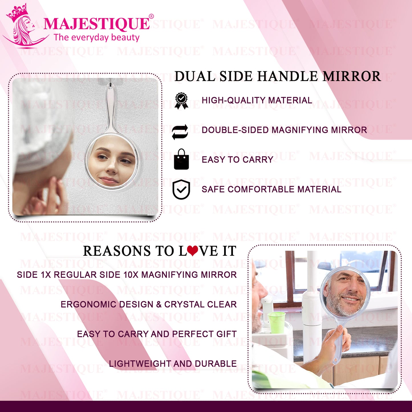 DUAL SIDE EXTRA LARGE HANDLE MIRROR Multicolor FC96