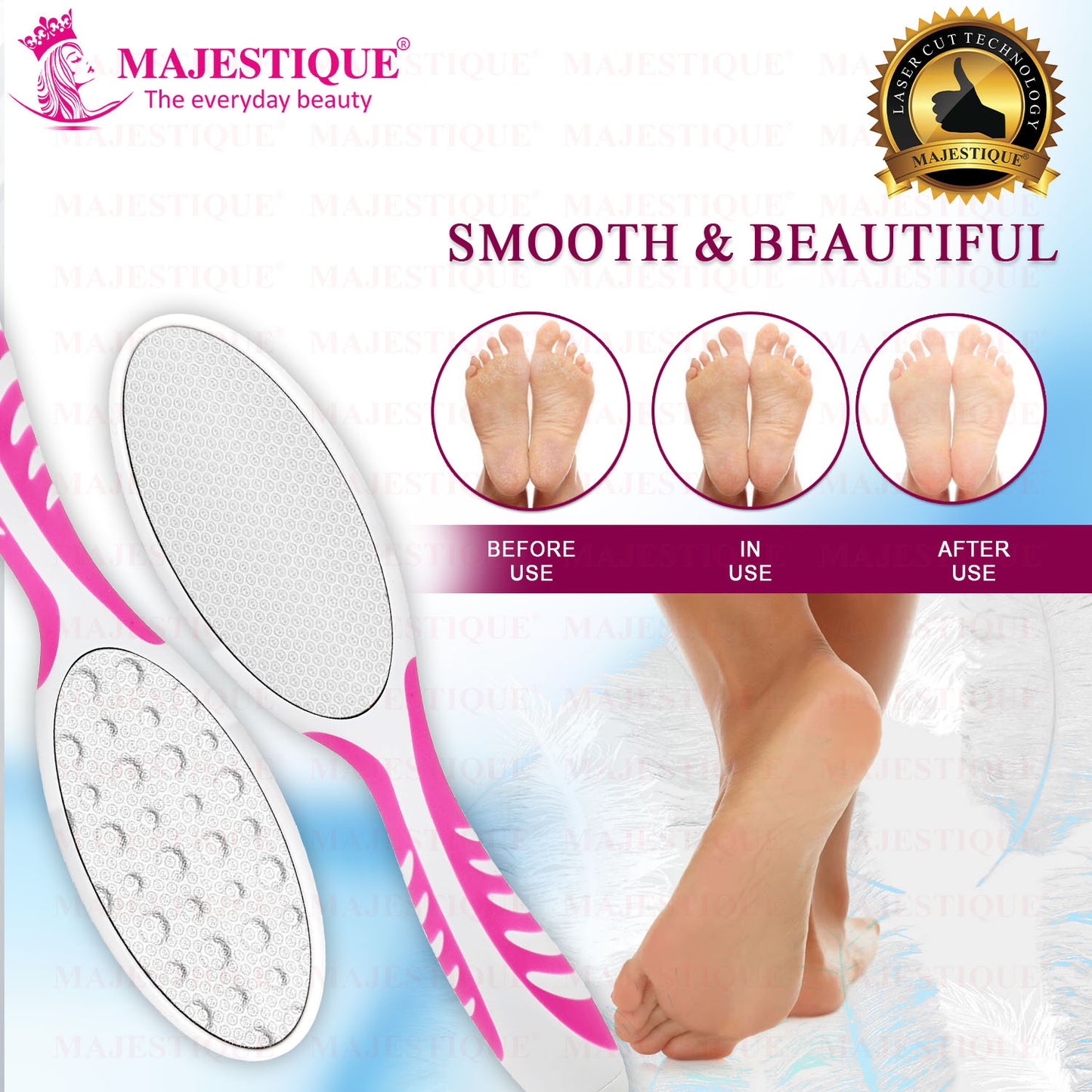 DUAL SIDE FOOT SCRUBBER Color May Vary FN327