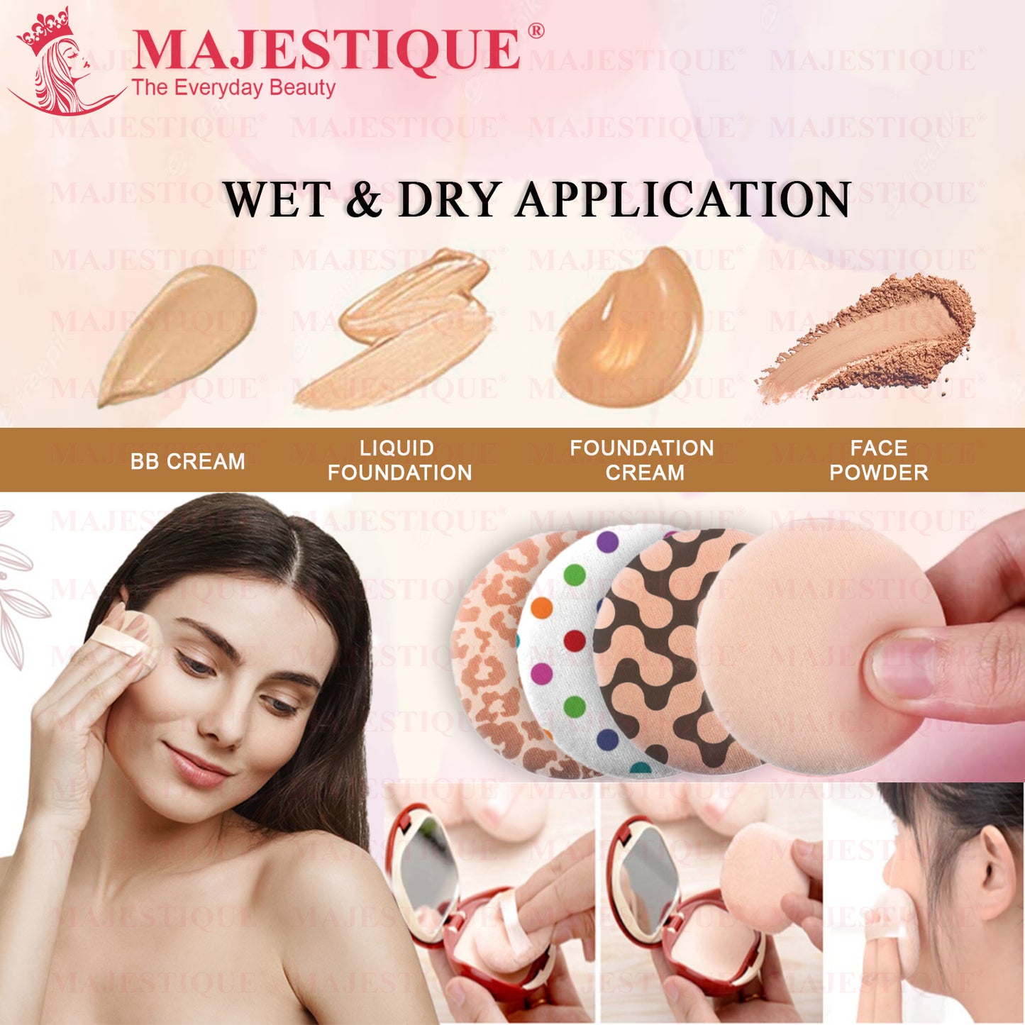 Face FLAT MAKEUP PUFF Pad FC49