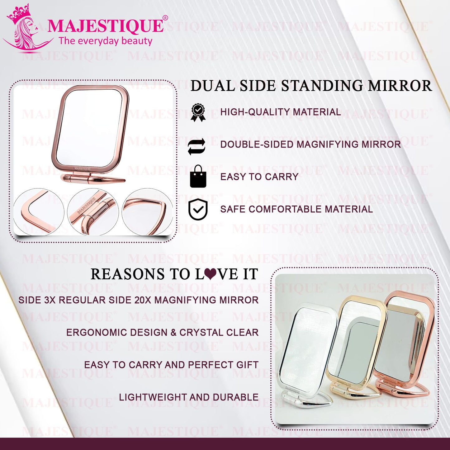 TABLE TOP DOUBLE SIDE MAKEUP MIRROR Multicolor FC97