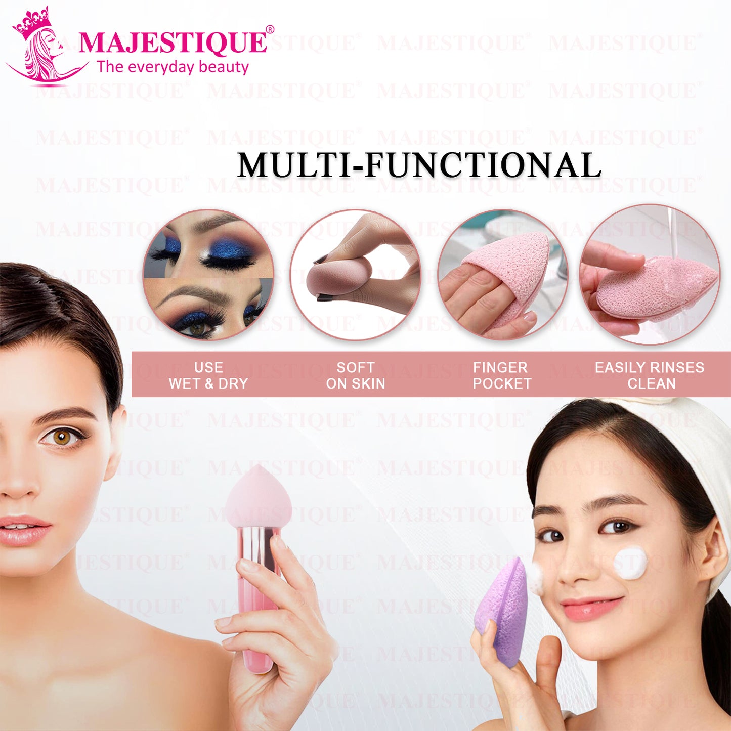 FACIAL MAKEUP BLENDER AND SPONGE (PACK OF 2) CMB536