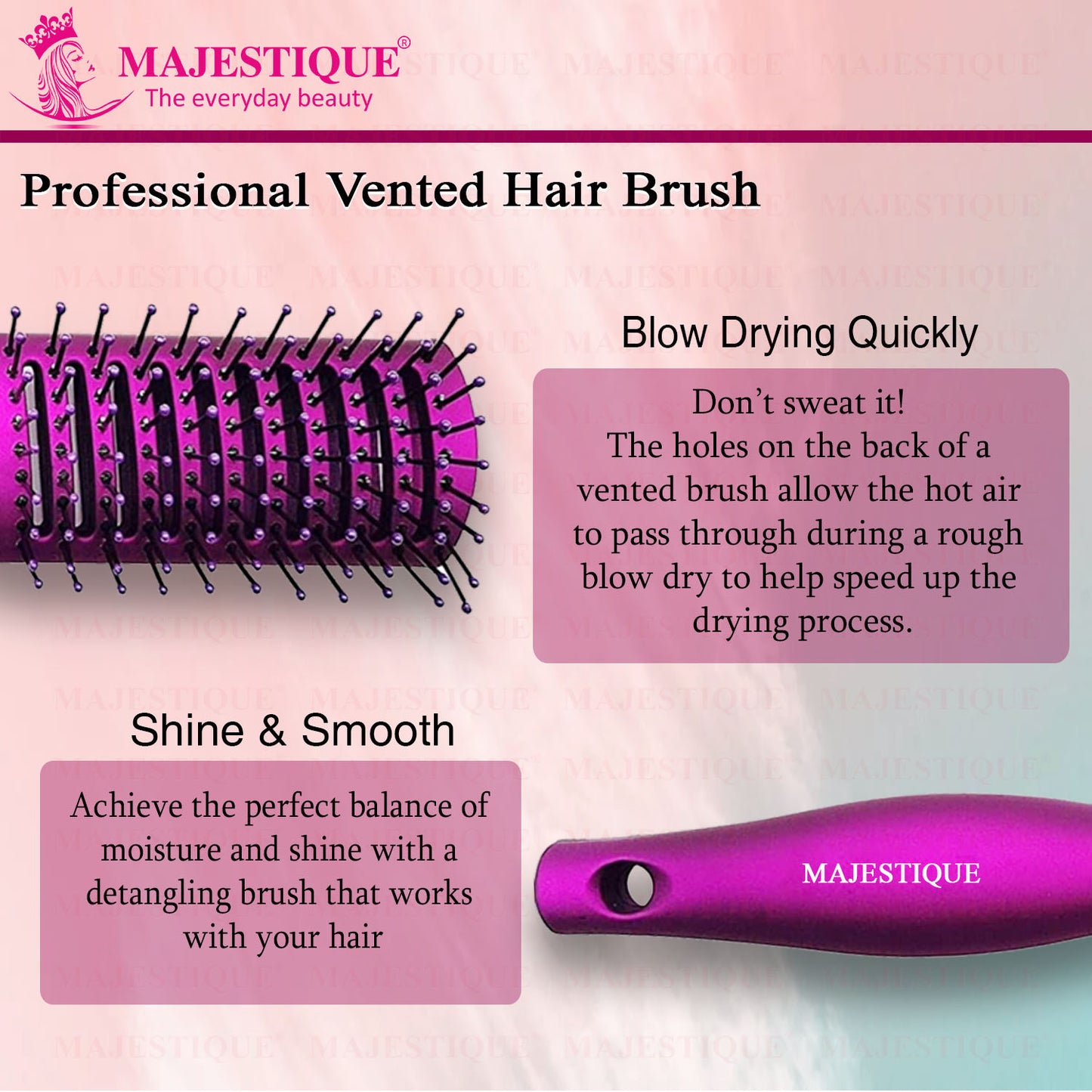 PURPLE Vent Hair Brush HR104