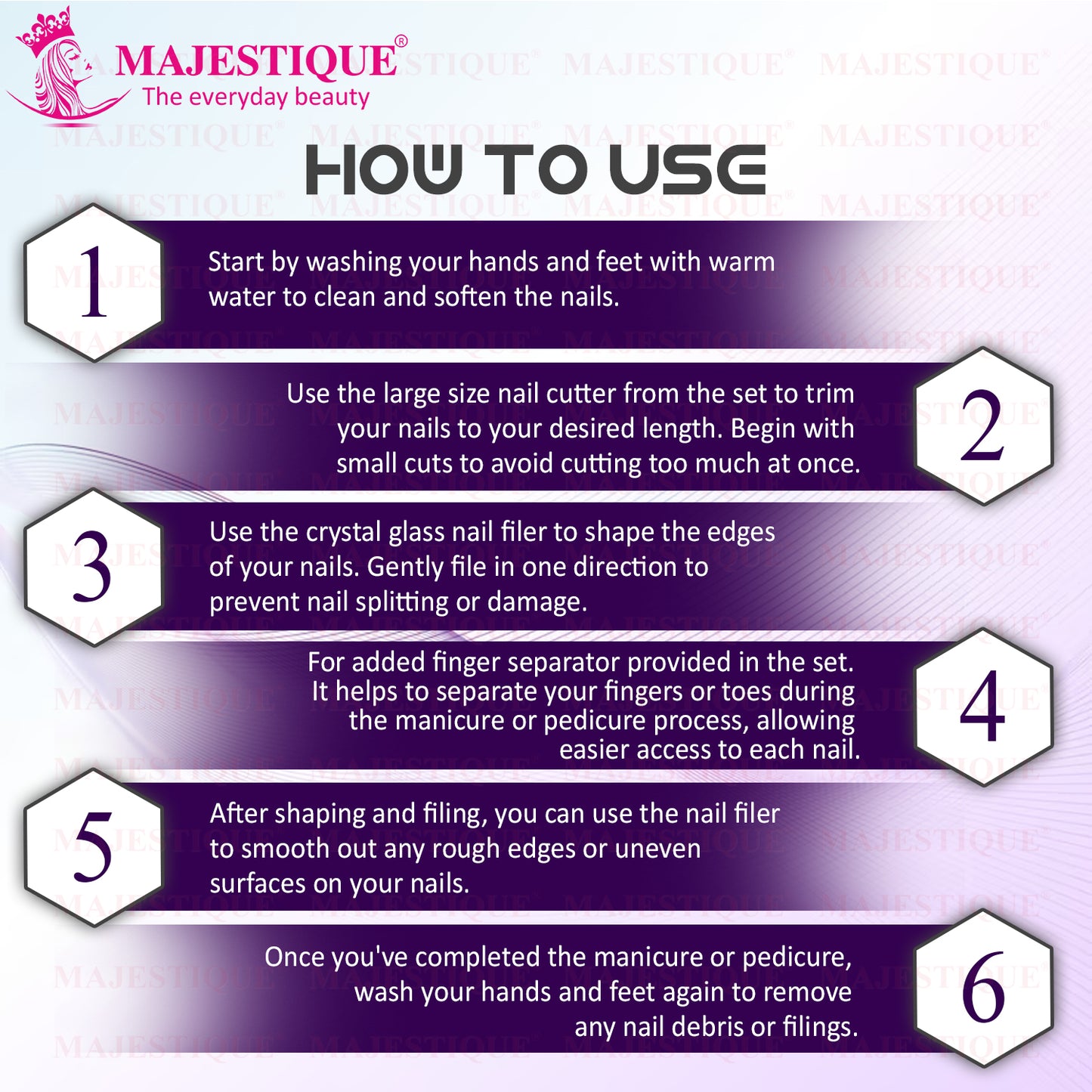 Majestique Multi Purpose Nail Kit - Multicolor-CMB543