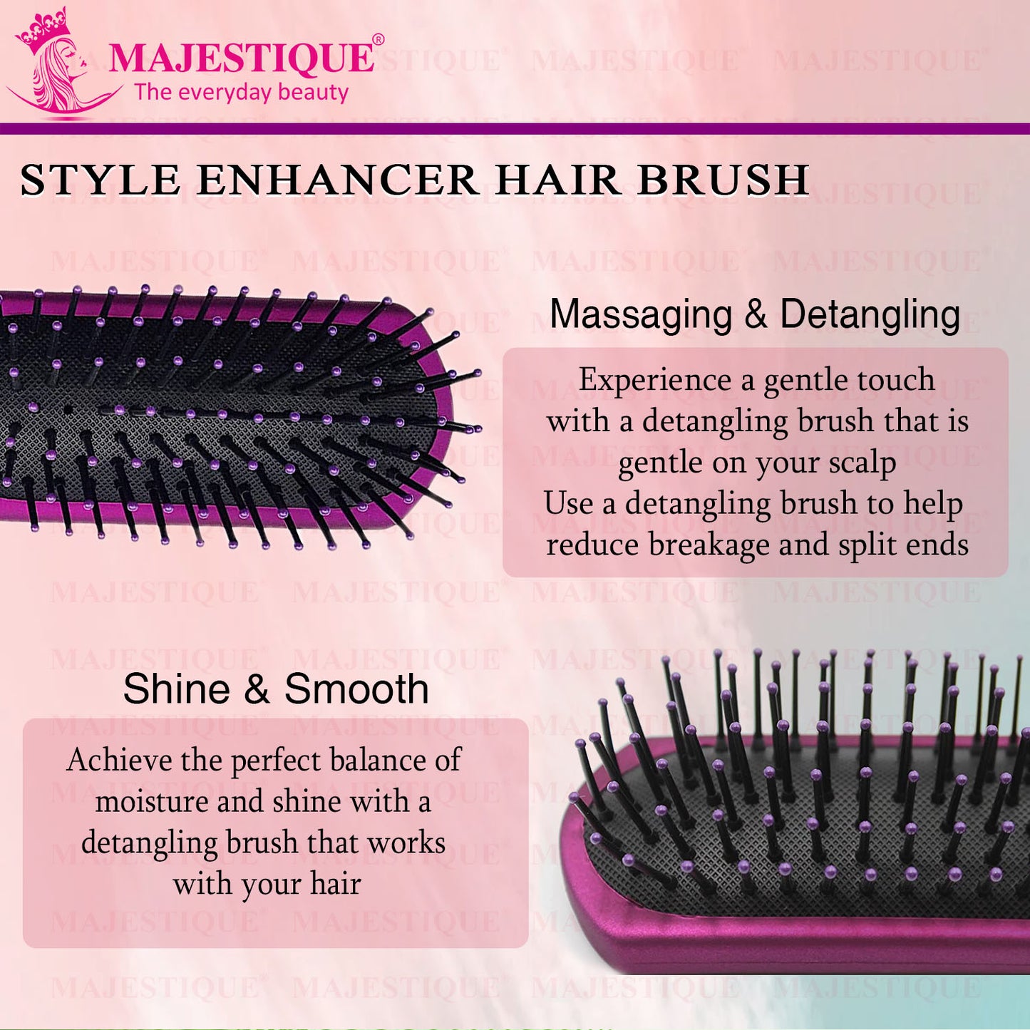 PURPLE Style Enhancer VENT Hair Brush HR106