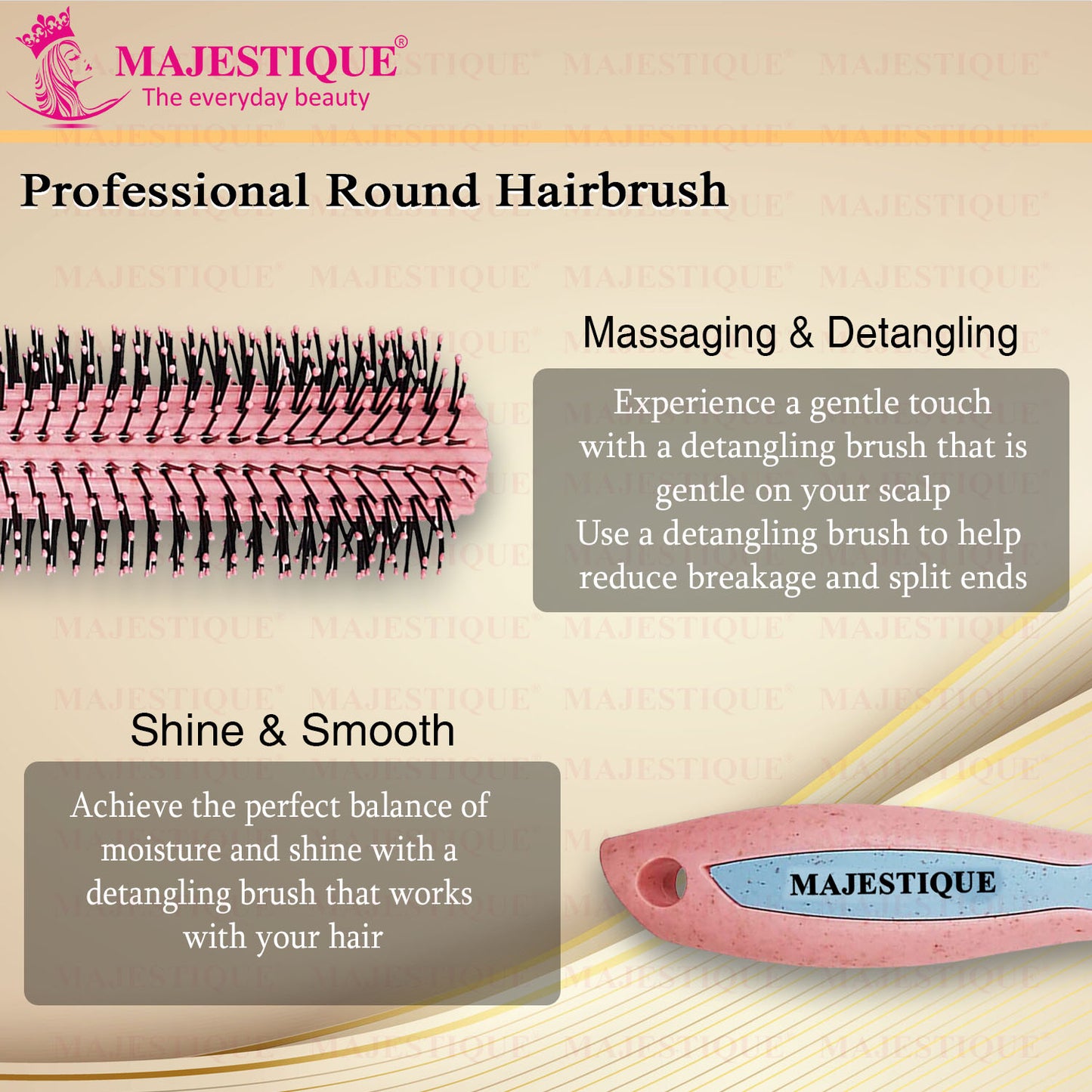 HAIR ROUND ROLLER BRUSH  Color May Vary HR125