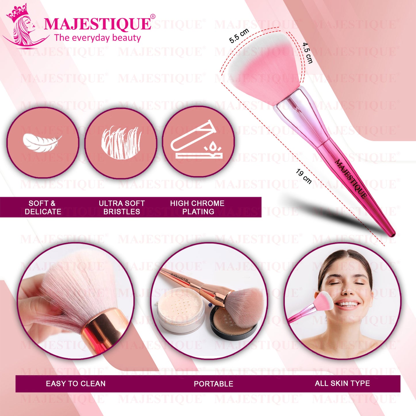 MAKEUP FOUNDATION BRUSH & MUSHROOM BLENDER (PACK OF 2) Multicolor CMB548