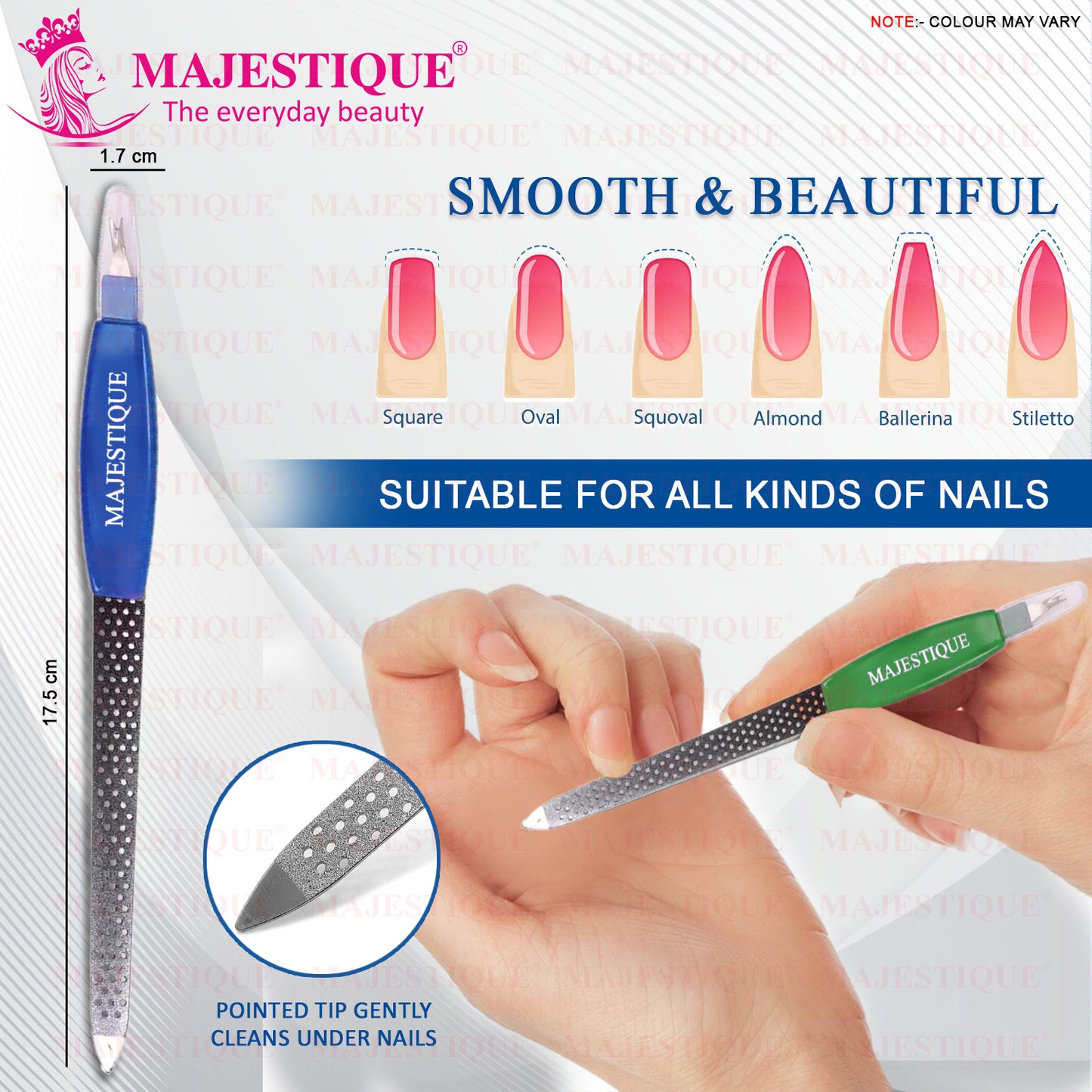 NAIL FILER PINHOLE DESIGN Color May Vary FN323