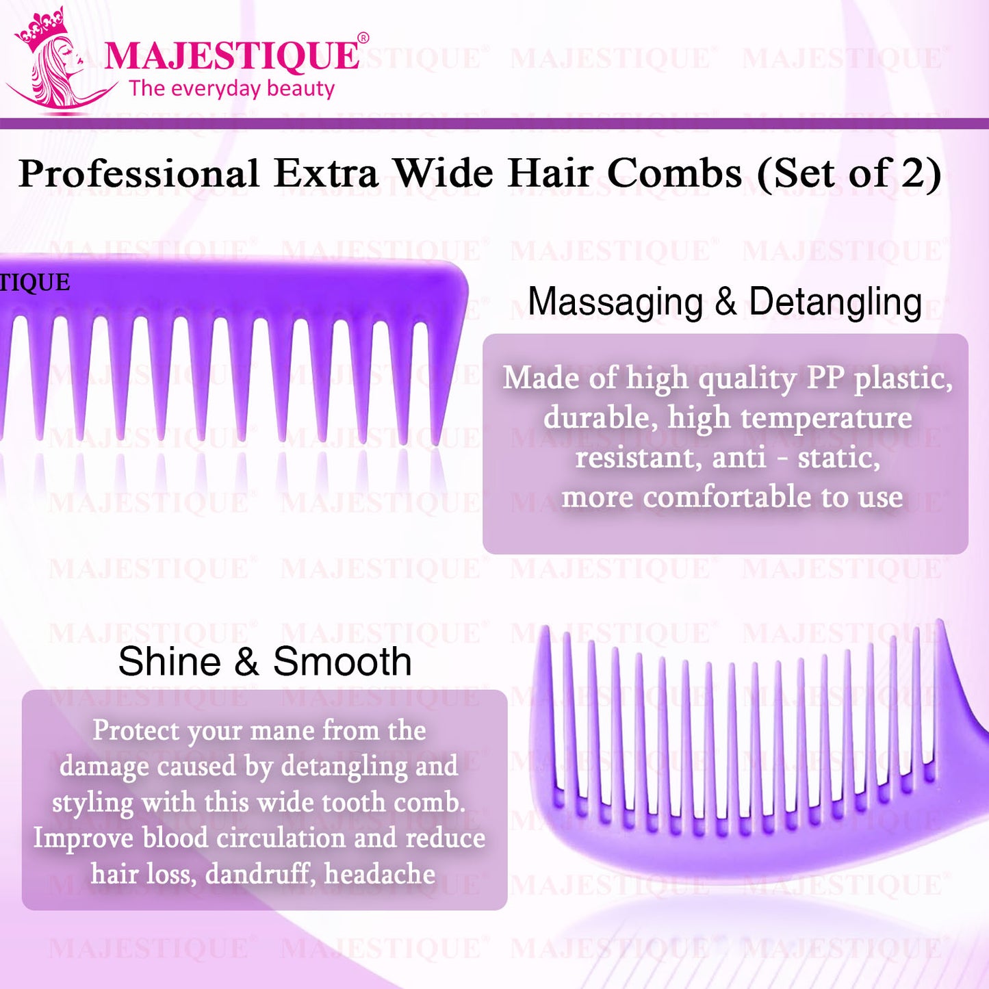 EXTRA WIDE COMB LONG & THICK HAIR Multicolor HR161