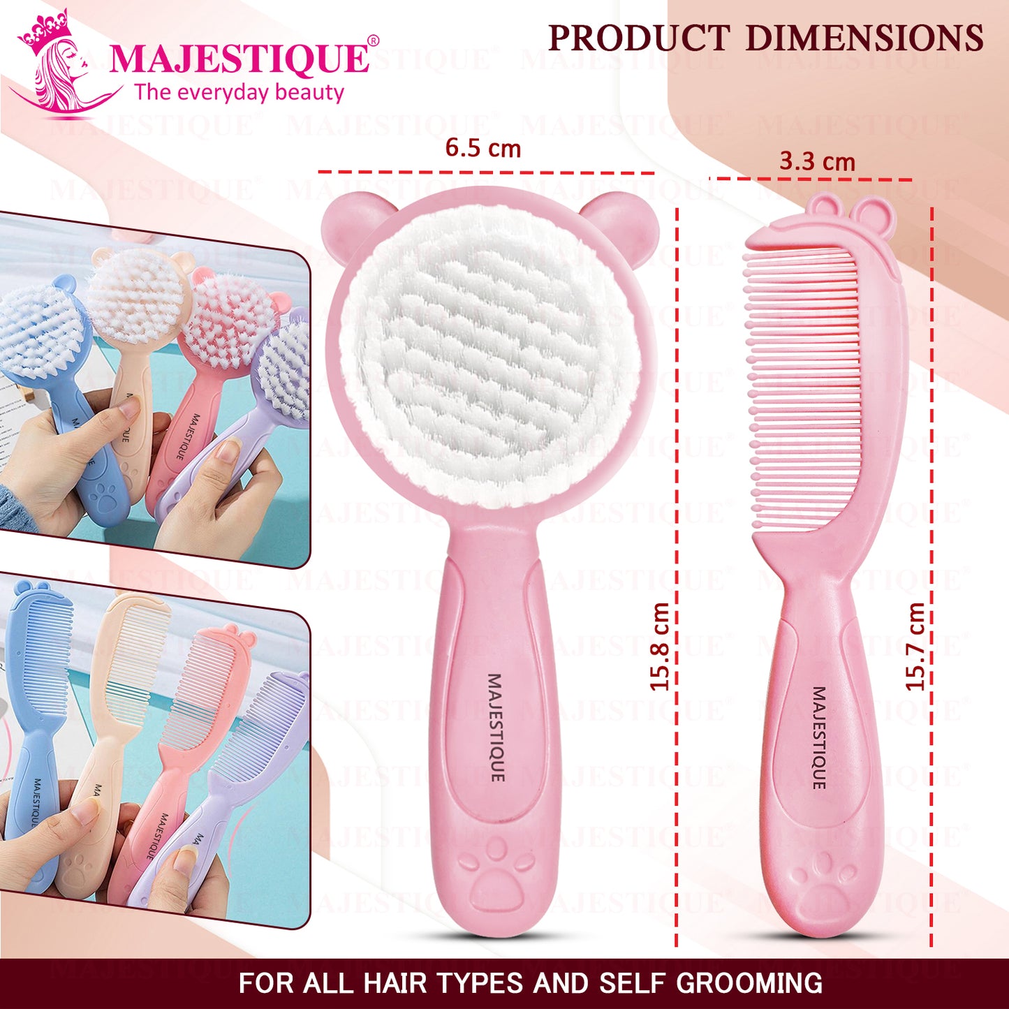 BABY HAIR CARE SET HR185_PINK