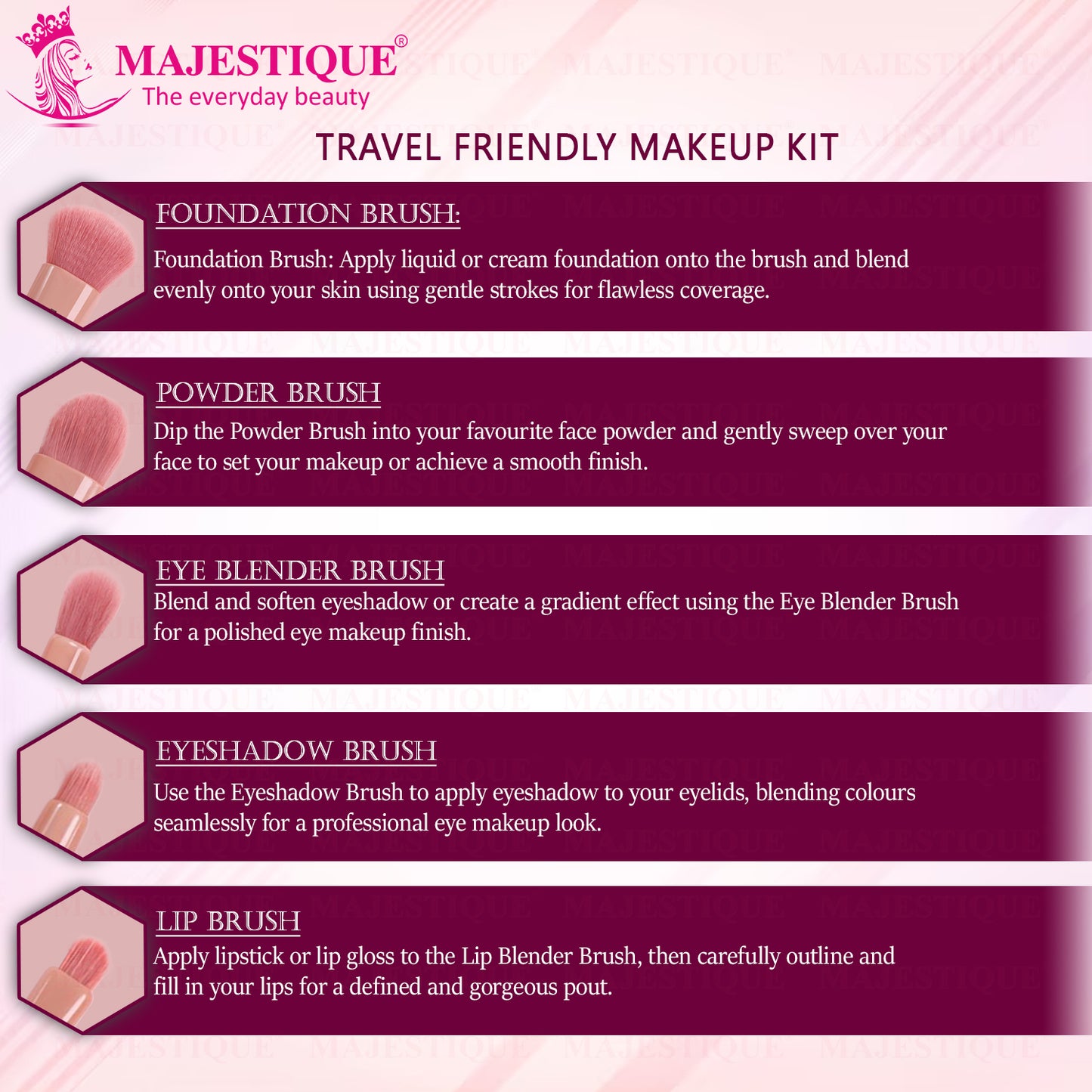 TRAVEL FRIENDLY MAKE-UP KIT (6PCS) FC114