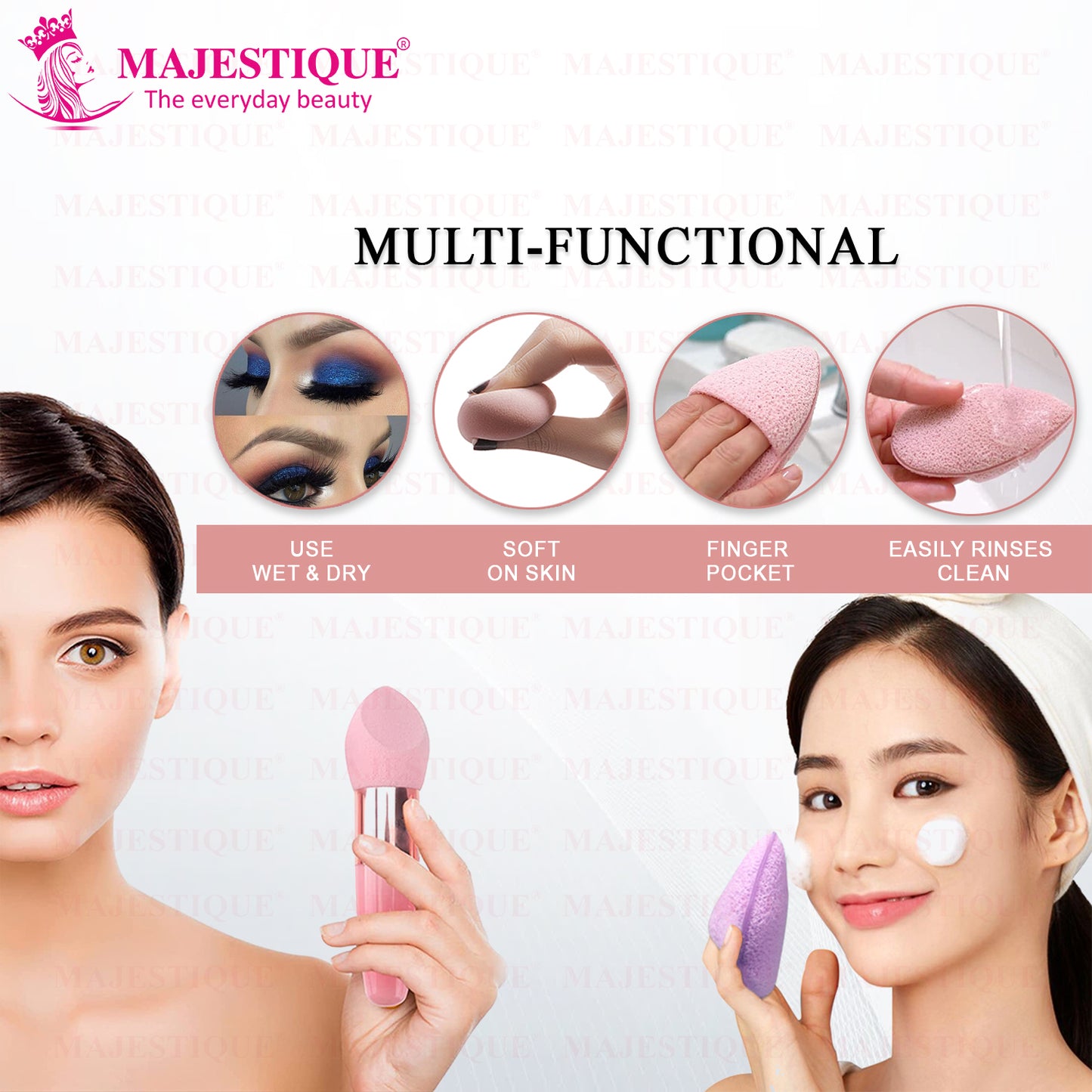 FACIAL MAKEUP BLENDER AND SPONGE (PACK OF 2) CMB538