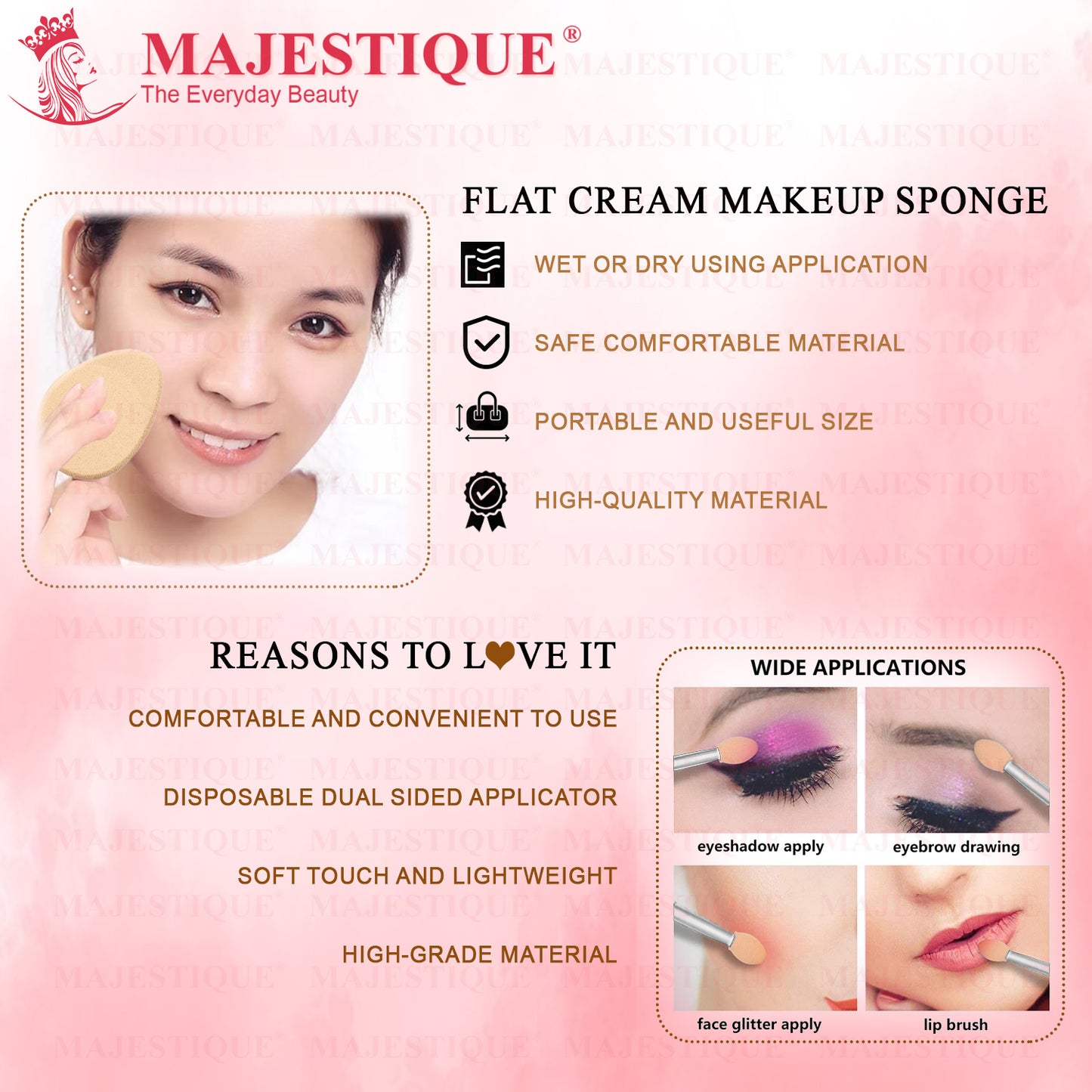 OVAL FLAT Face Sponge Multicolor FC9