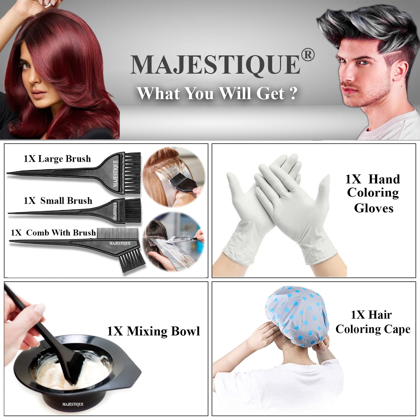 DYE BRUSH AND BOWL SET(PACK OF 6) CMB528