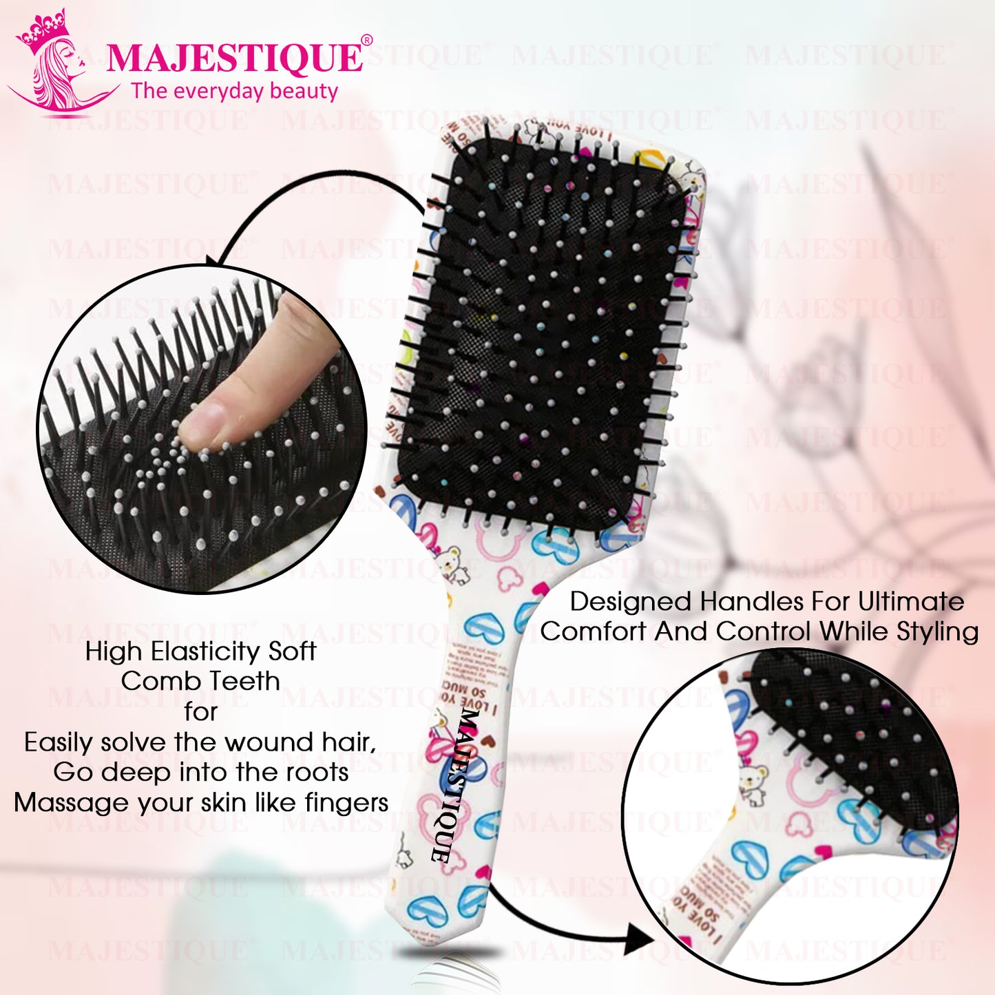 DETANGLER PADDLE HAIR BRUSH Color May Vary HR119
