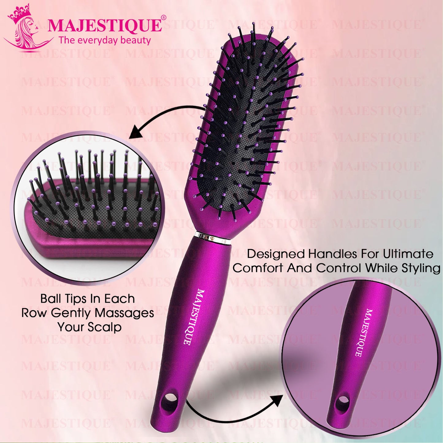PURPLE Style Enhancer VENT Hair Brush HR106
