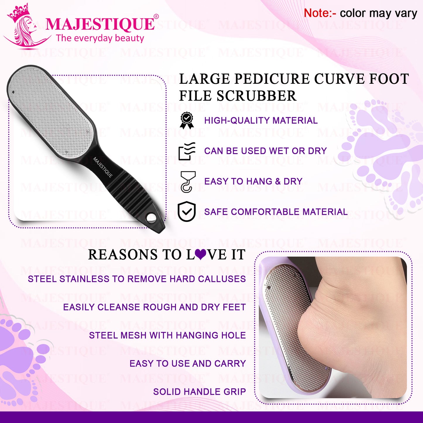CURVED FOOT FILE SCRUBBER Multicolour FN347