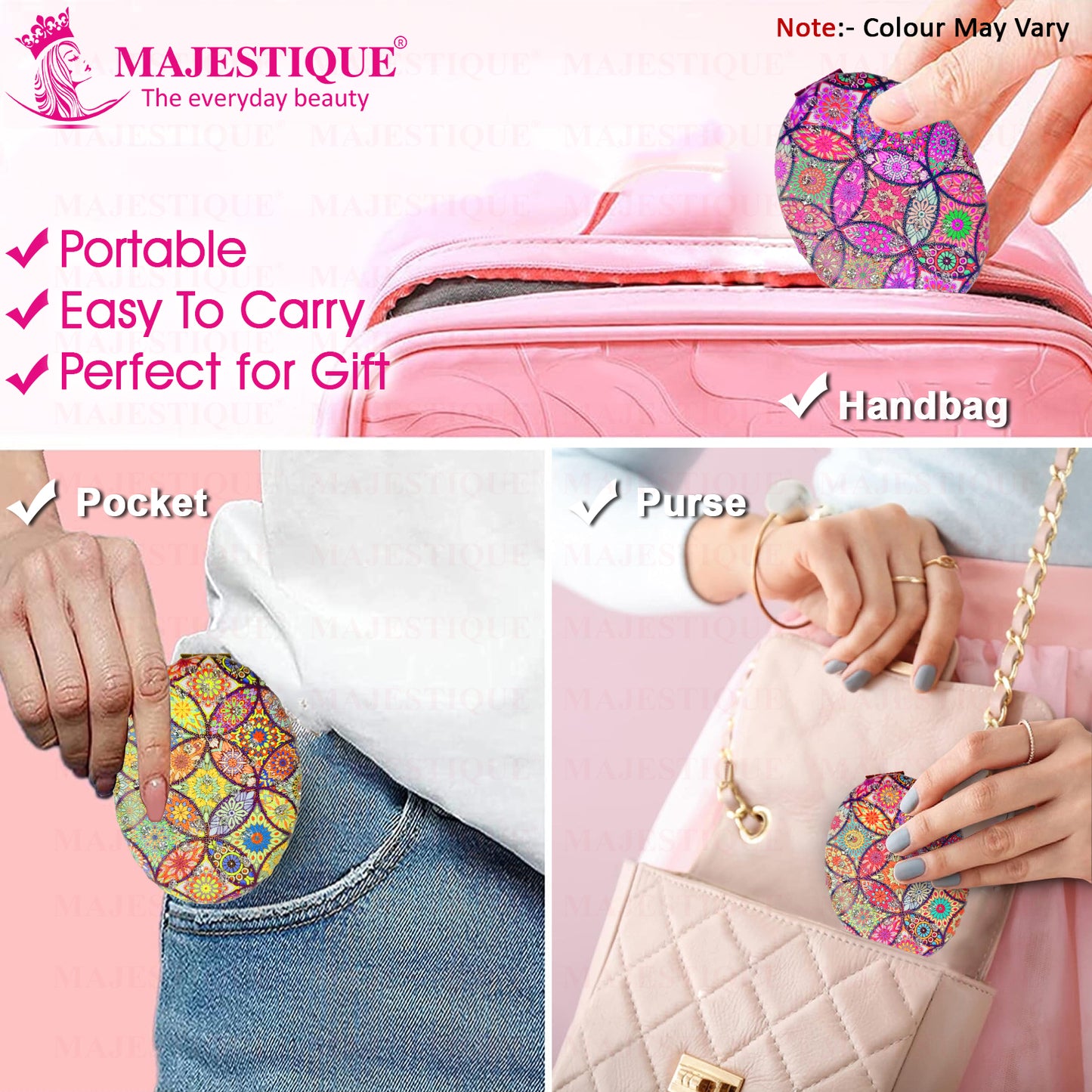SHIMMER OVAL MAGNIFYING MIRROR /Multicolour FC120