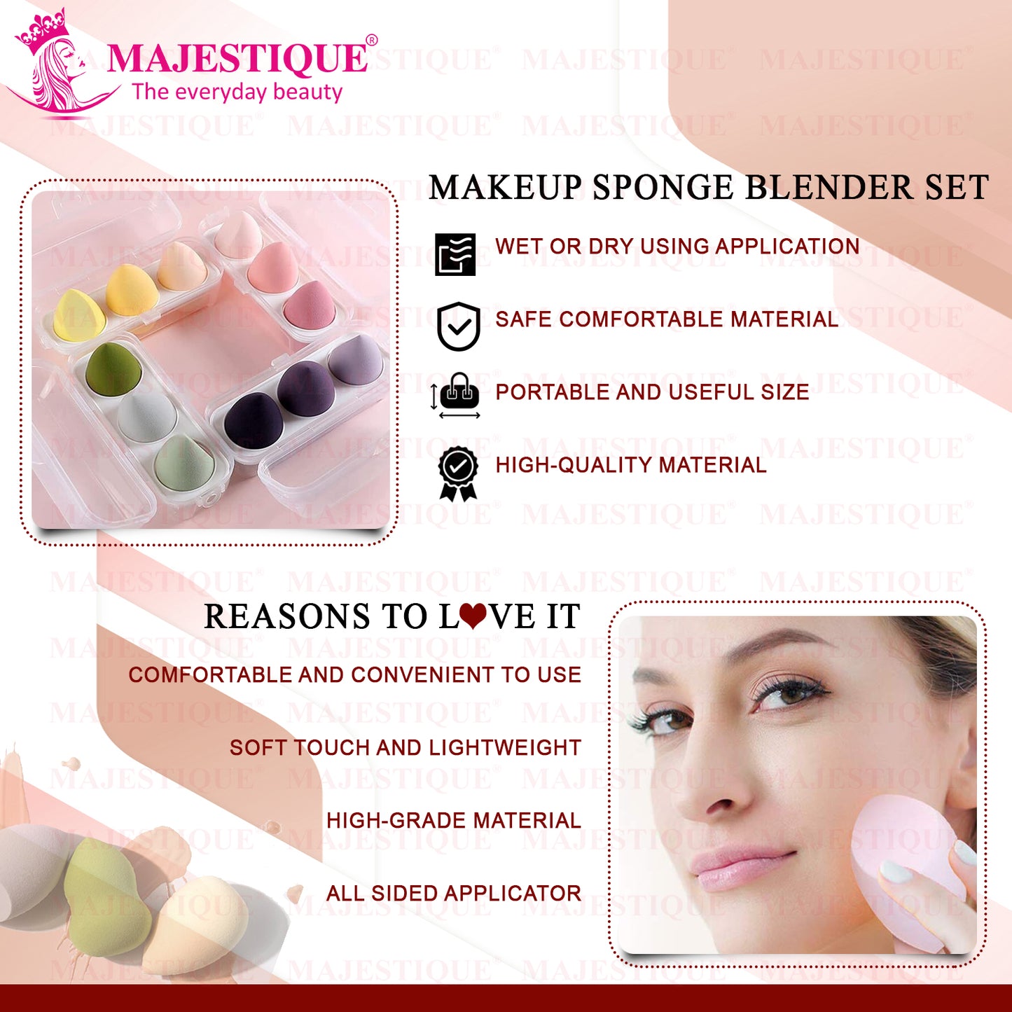 MAKEUP BLENDER SET (3PCS) Color May Vary FC80