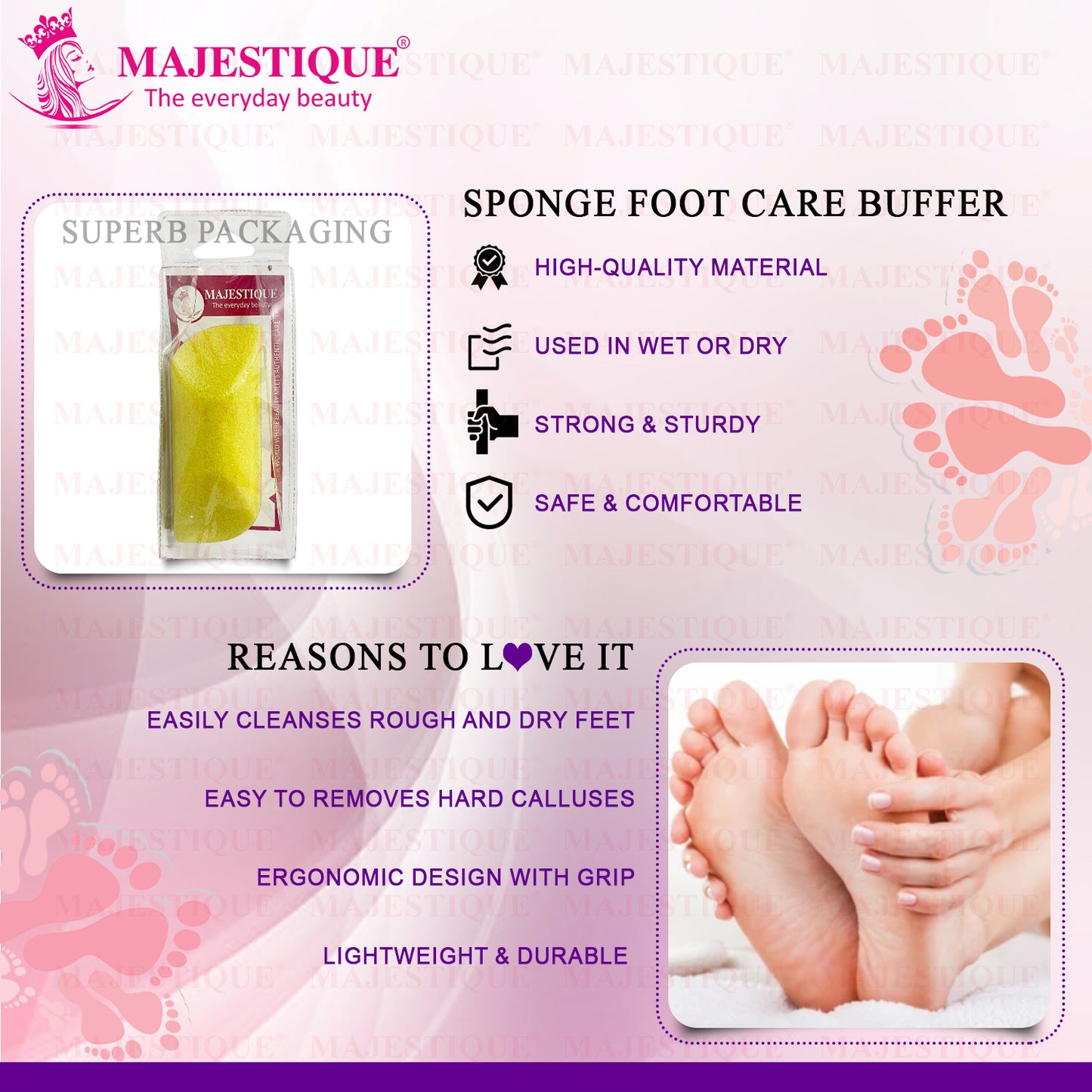 Sponge Foot Care Buffer Multicolor FN308