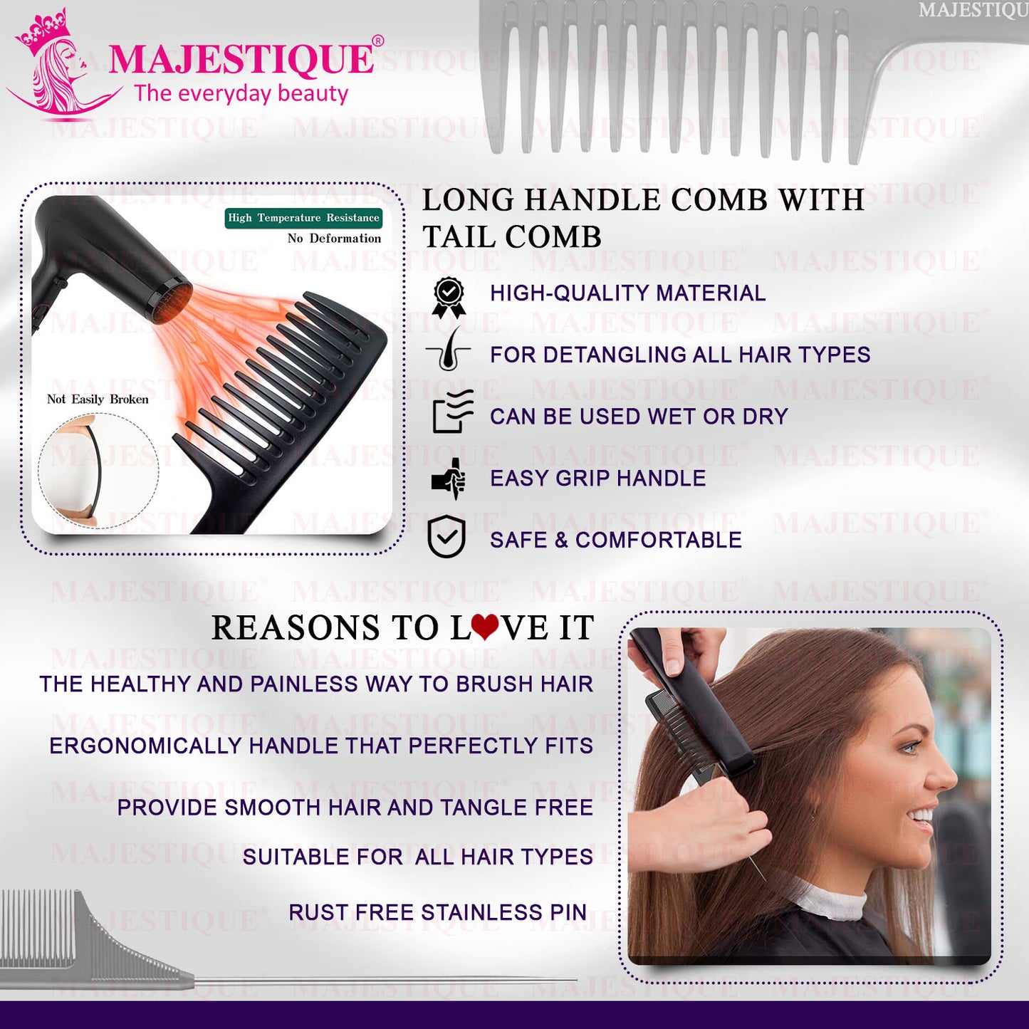 LONG HANDLE COMB WITH TAIL COMB (2 PC) HR164