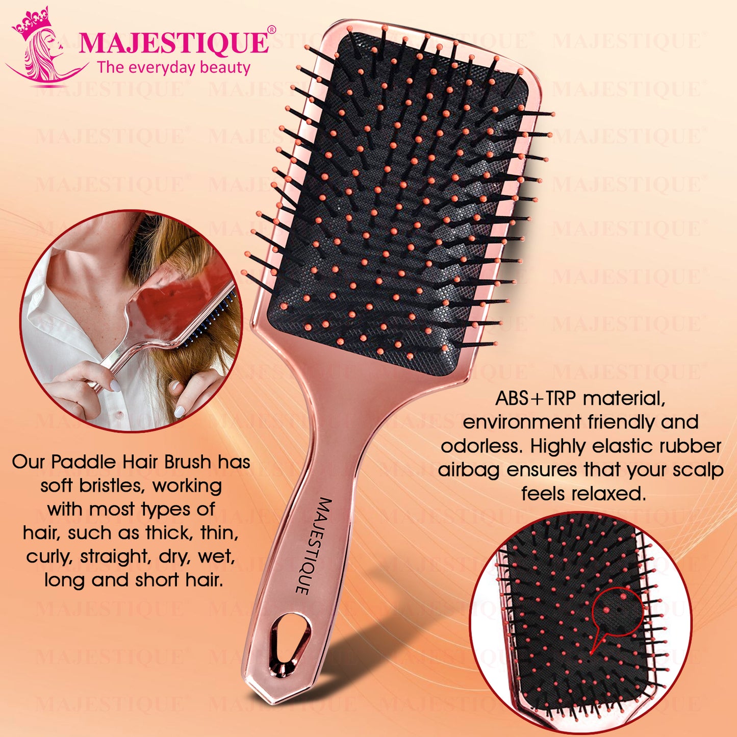CHROME PLATED COPPER PADDLE HAIR HR179