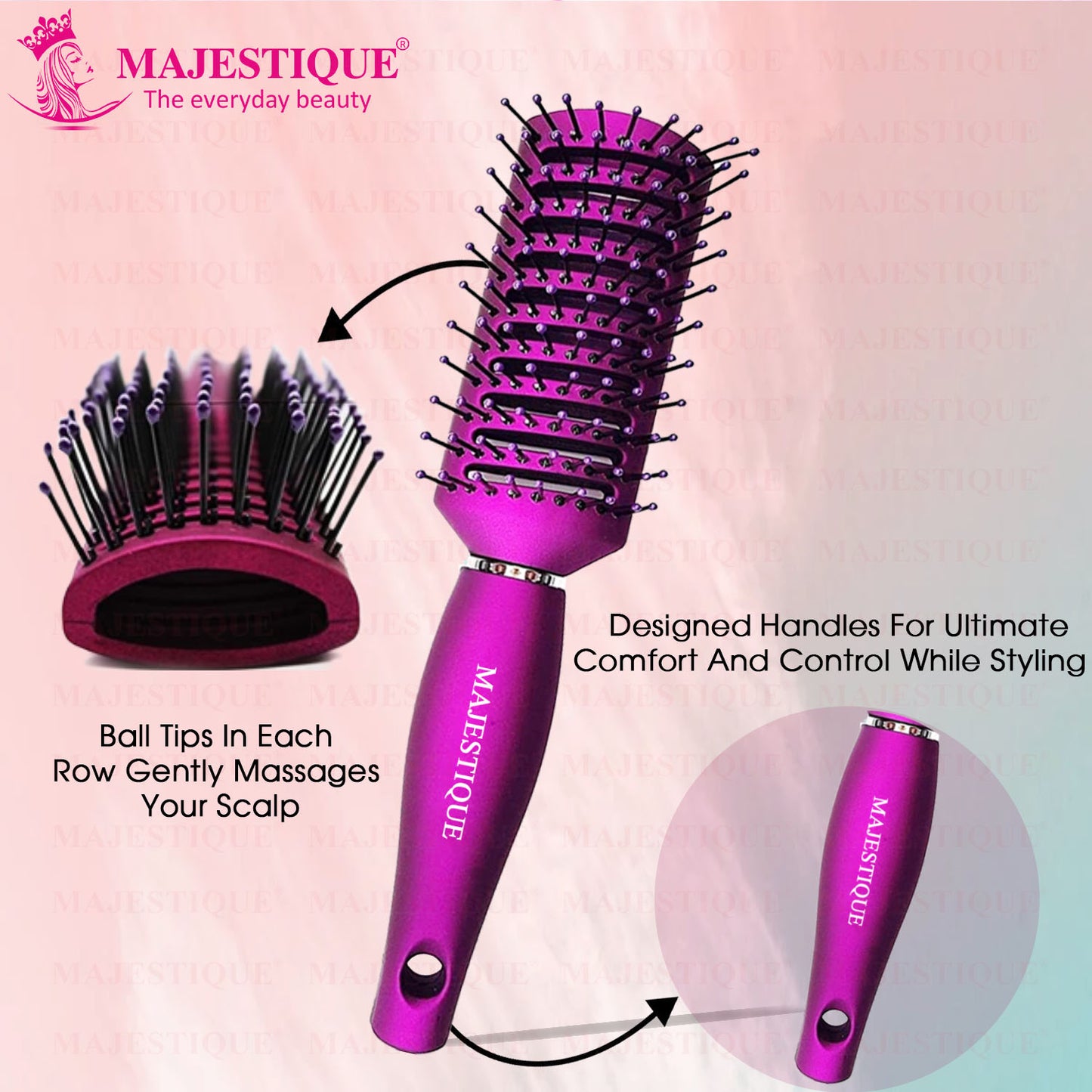 PURPLE Vent Hair Brush HR104