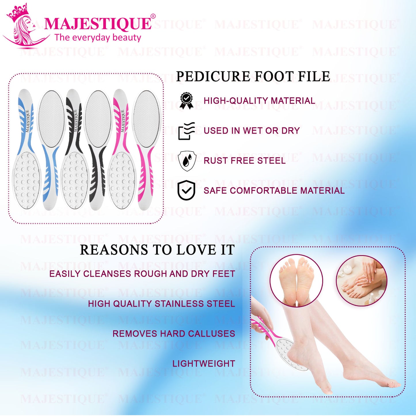 DUAL SIDE FOOT SCRUBBER Color May Vary FN327