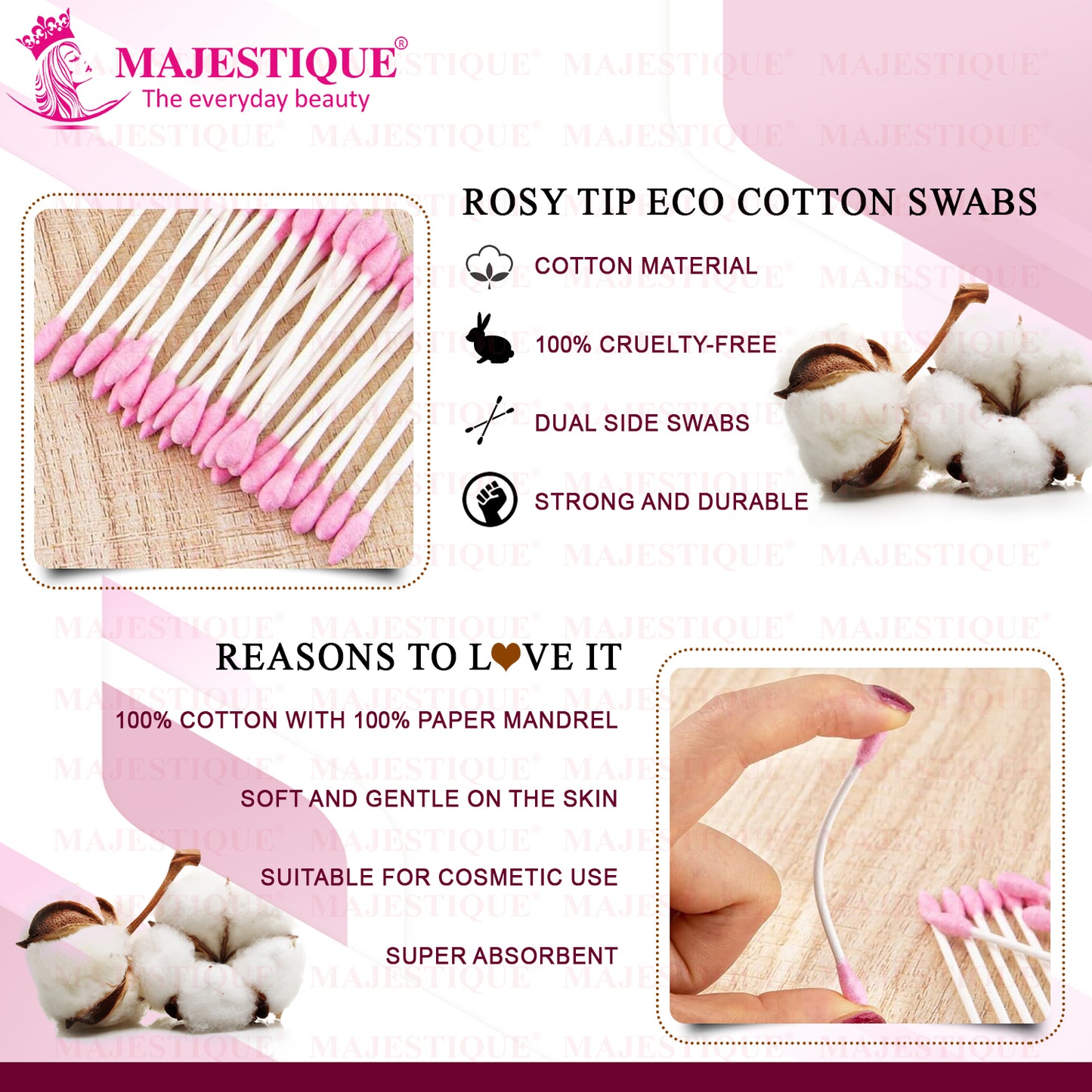 ROSY TIP ECO COTTON SWABS (400 TIPS) FC113