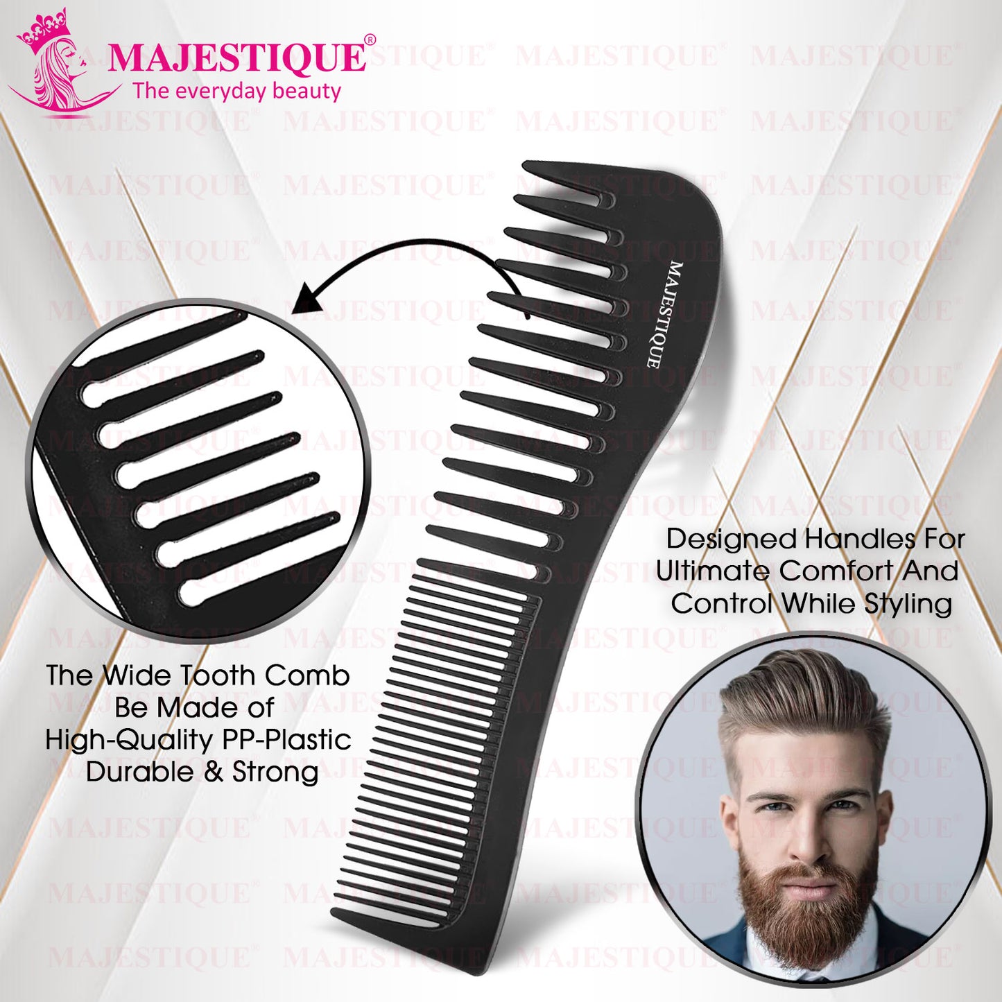 HAIR STYLING COMB BLACK HR127