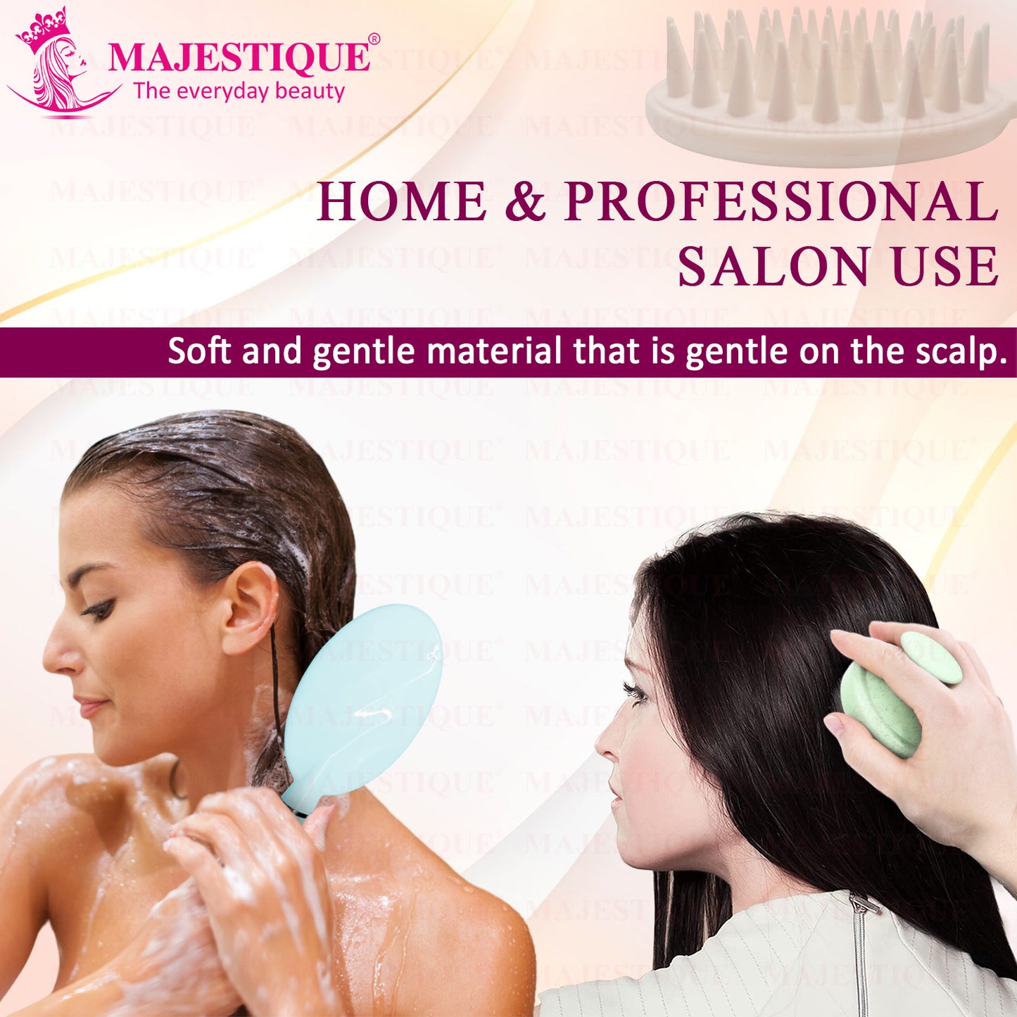 CLEANSING HAIR BRUSH & SCALP MASSAGER (PACK OF 2) BA216