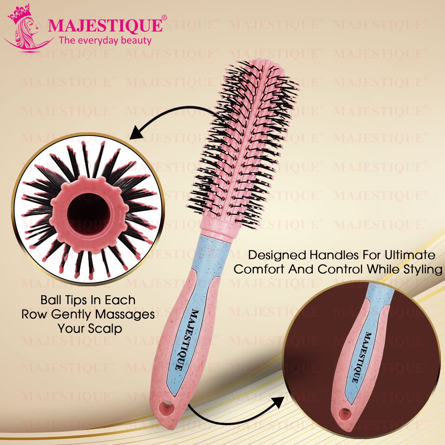 HAIR ROUND ROLLER BRUSH  Color May Vary HR125