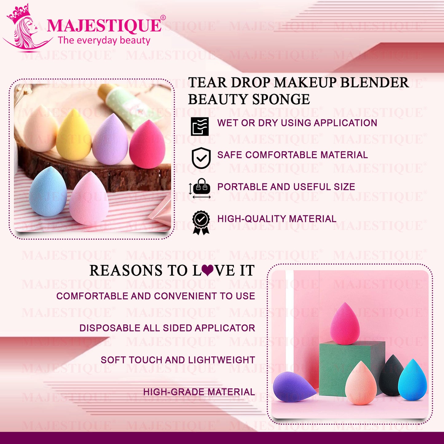 MAKEUP BLENDER SPONGE TWIN PACK(PACK OF 2) Color May Vary CMB506