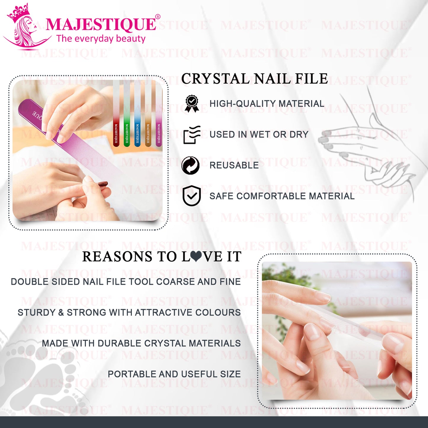 CRYSTAL NAIL FILER Color May Vary FN321