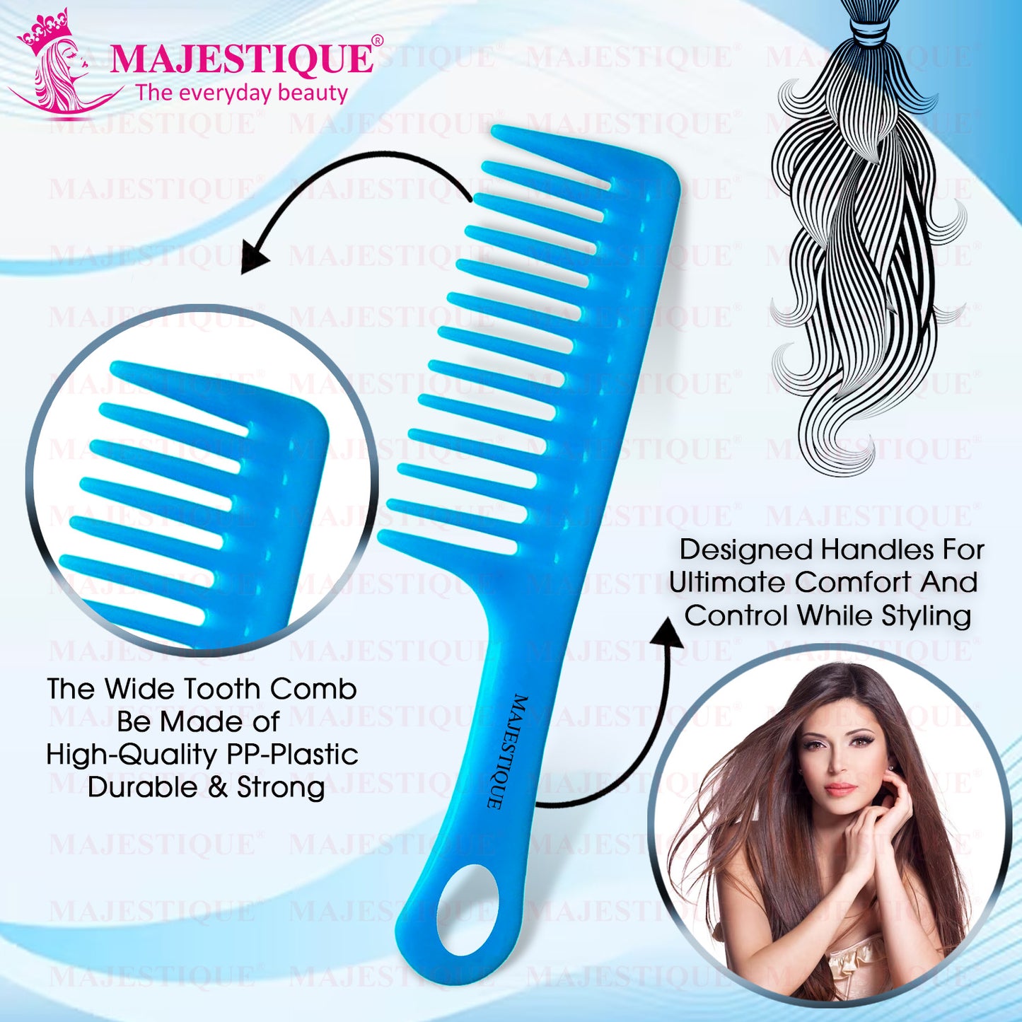 LARGE HAIRSTYLING COMB Color May Vary HR129