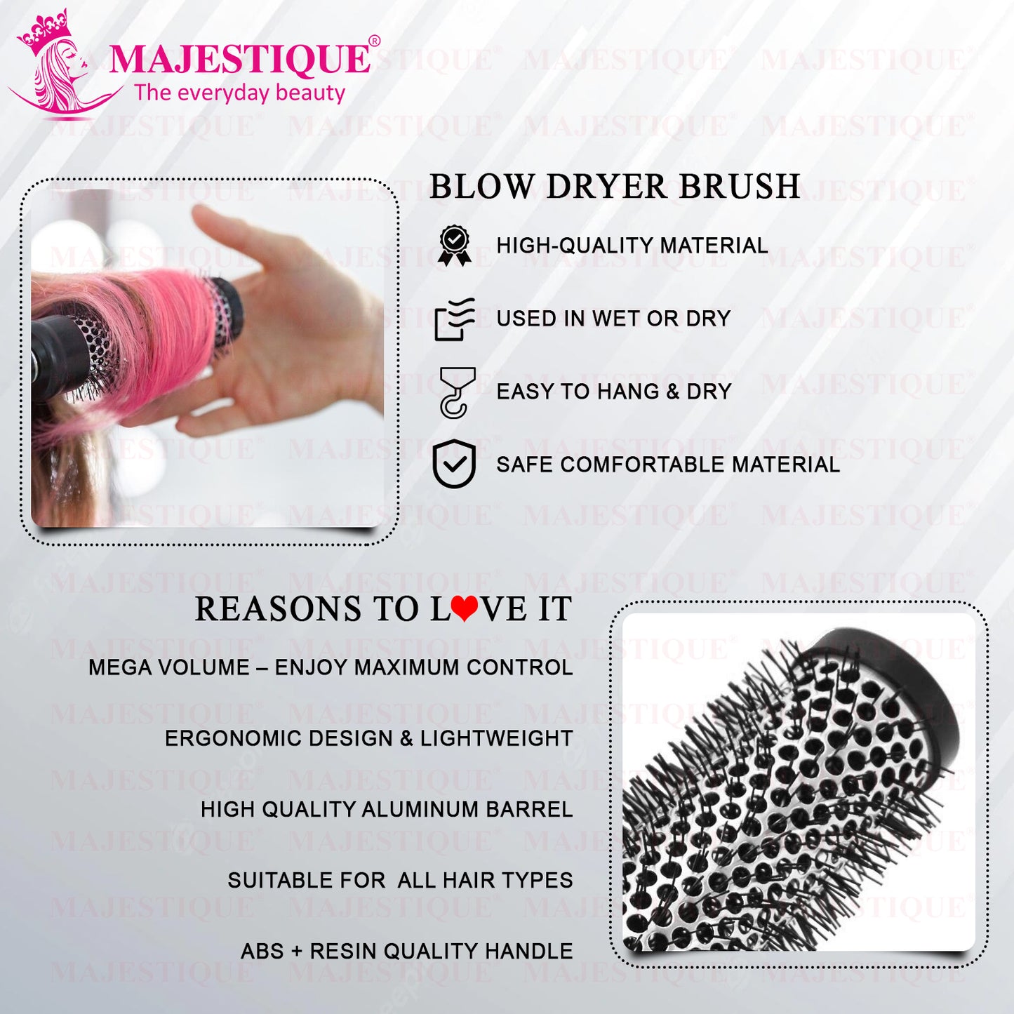 BLOW DRY HAIR ROUND ROLLER BRUSH HR141