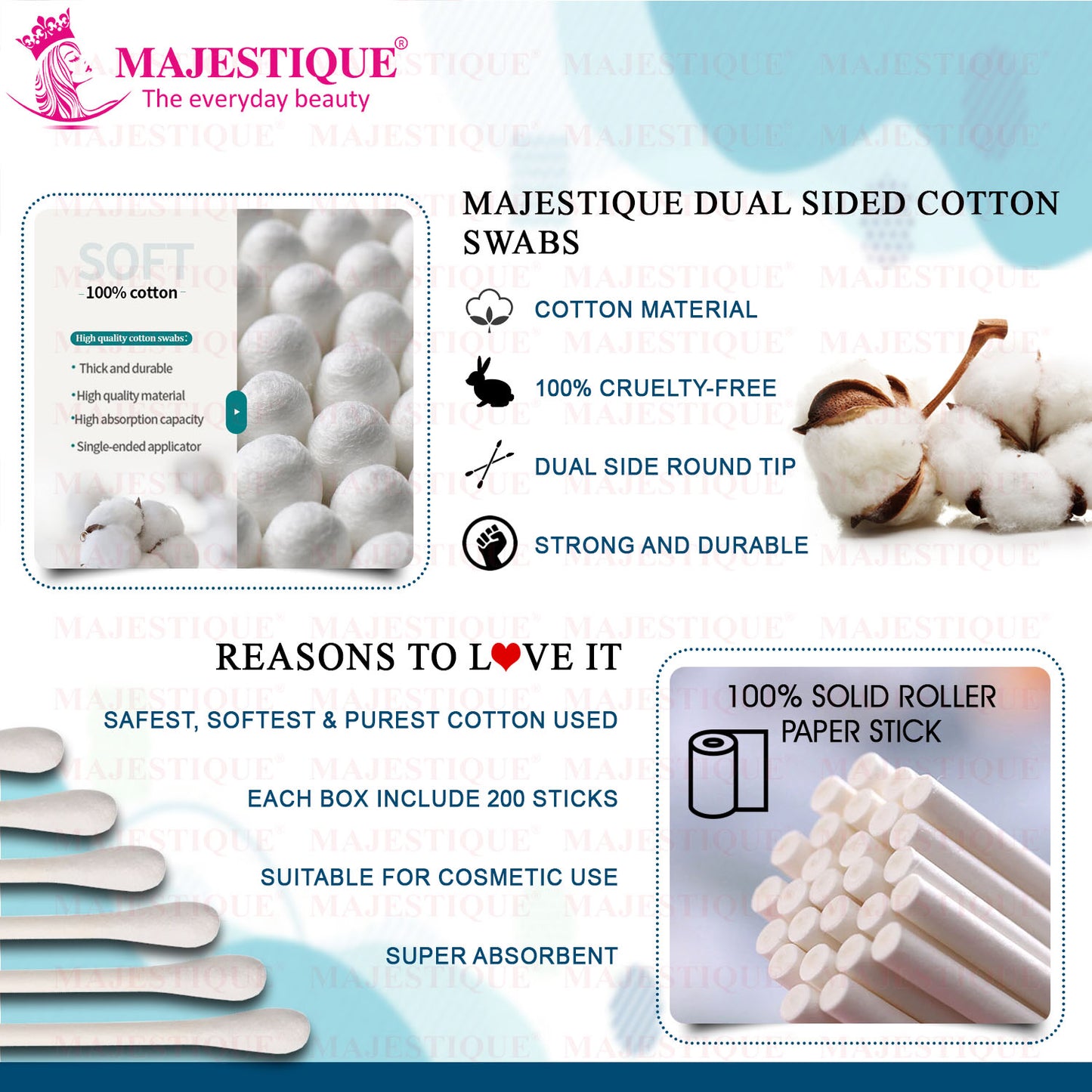 MULTIPURPOSE COTTON SWABS (400 TIPS) FC70