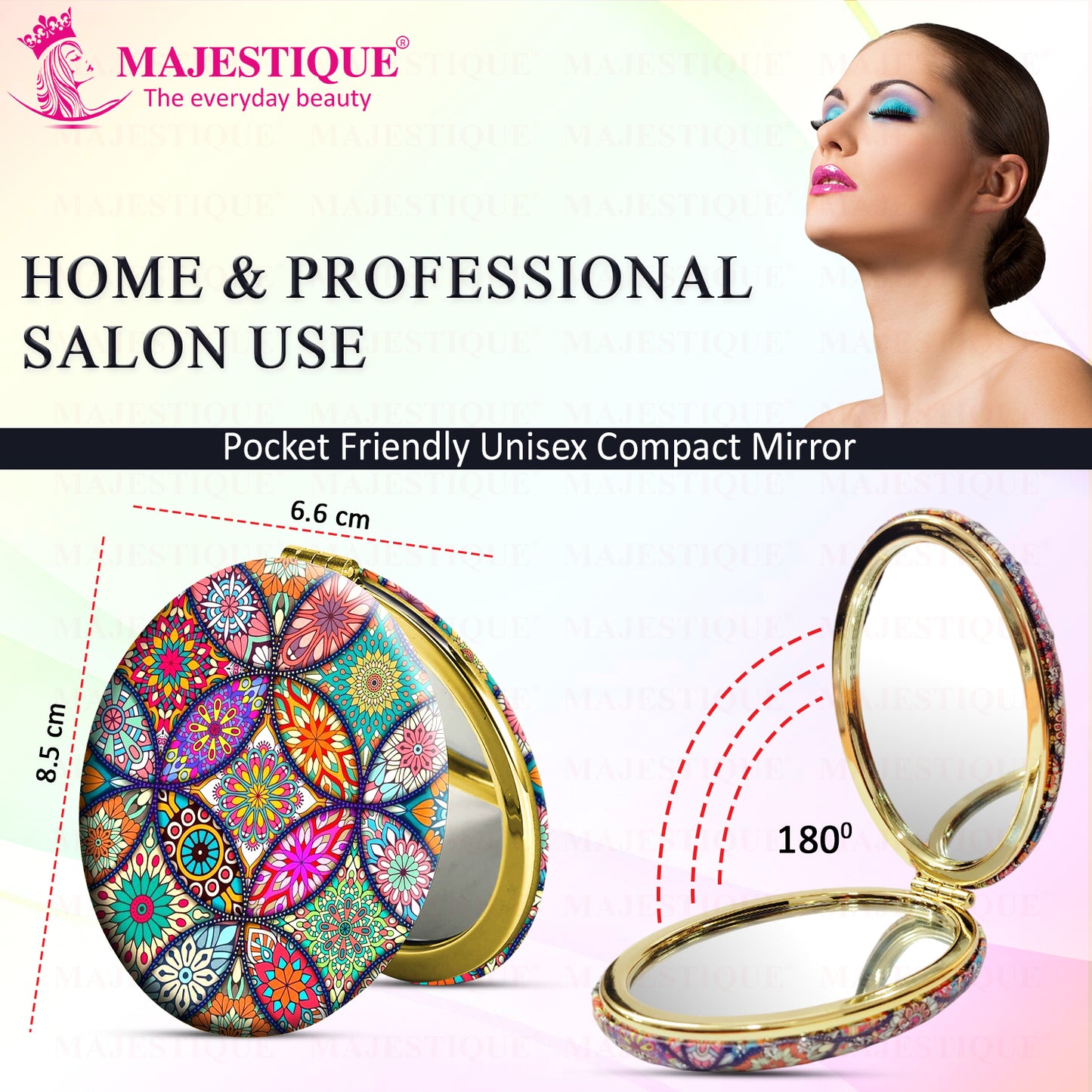 SHIMMER OVAL MAGNIFYING MIRROR /Multicolour FC120
