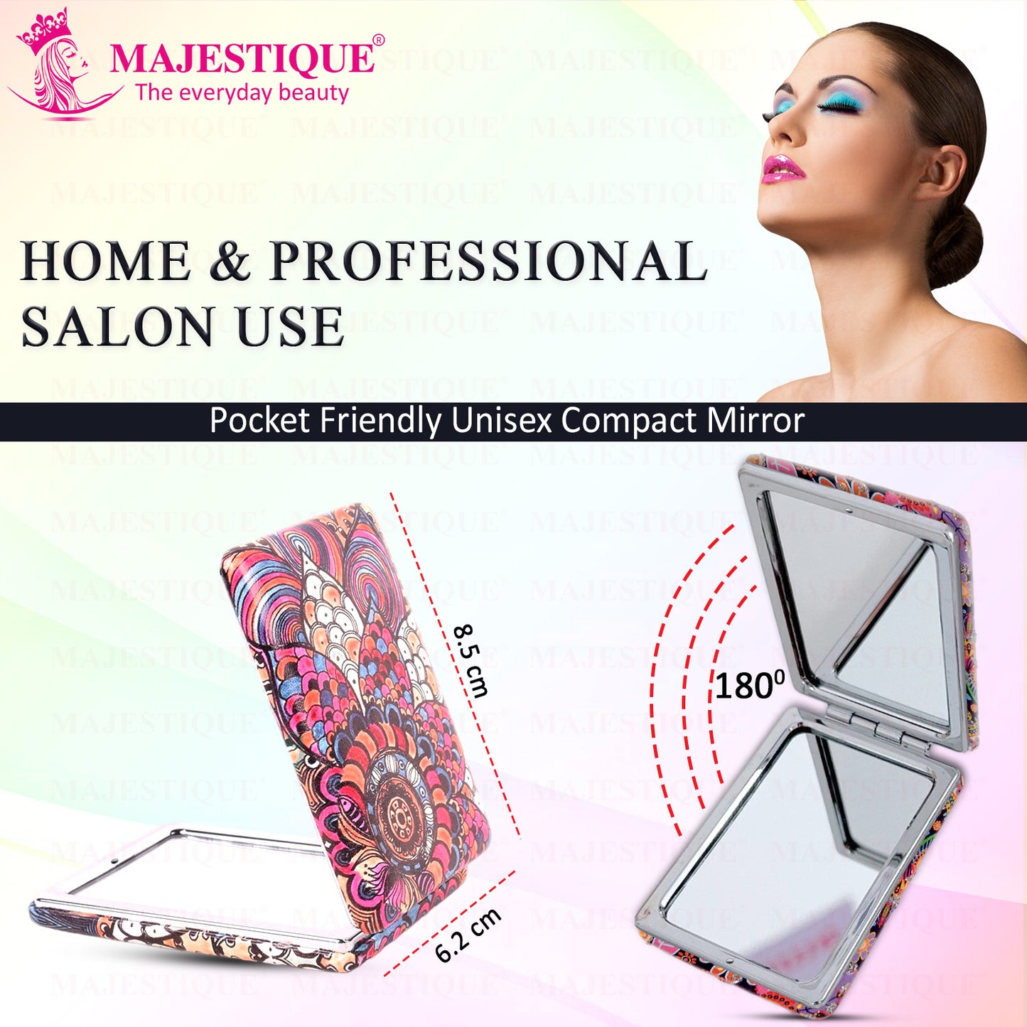 SHIMMER SQUARE MAGNIFYING MIRROR Multicolour FC119