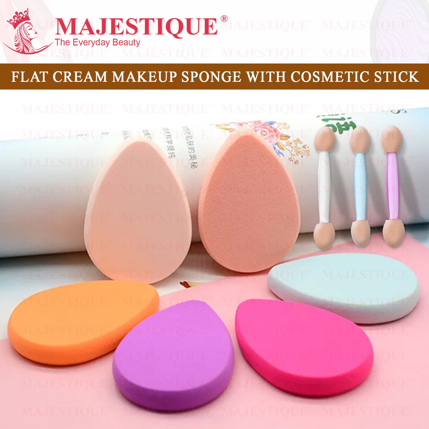 OVAL FLAT Face Sponge Multicolor FC9
