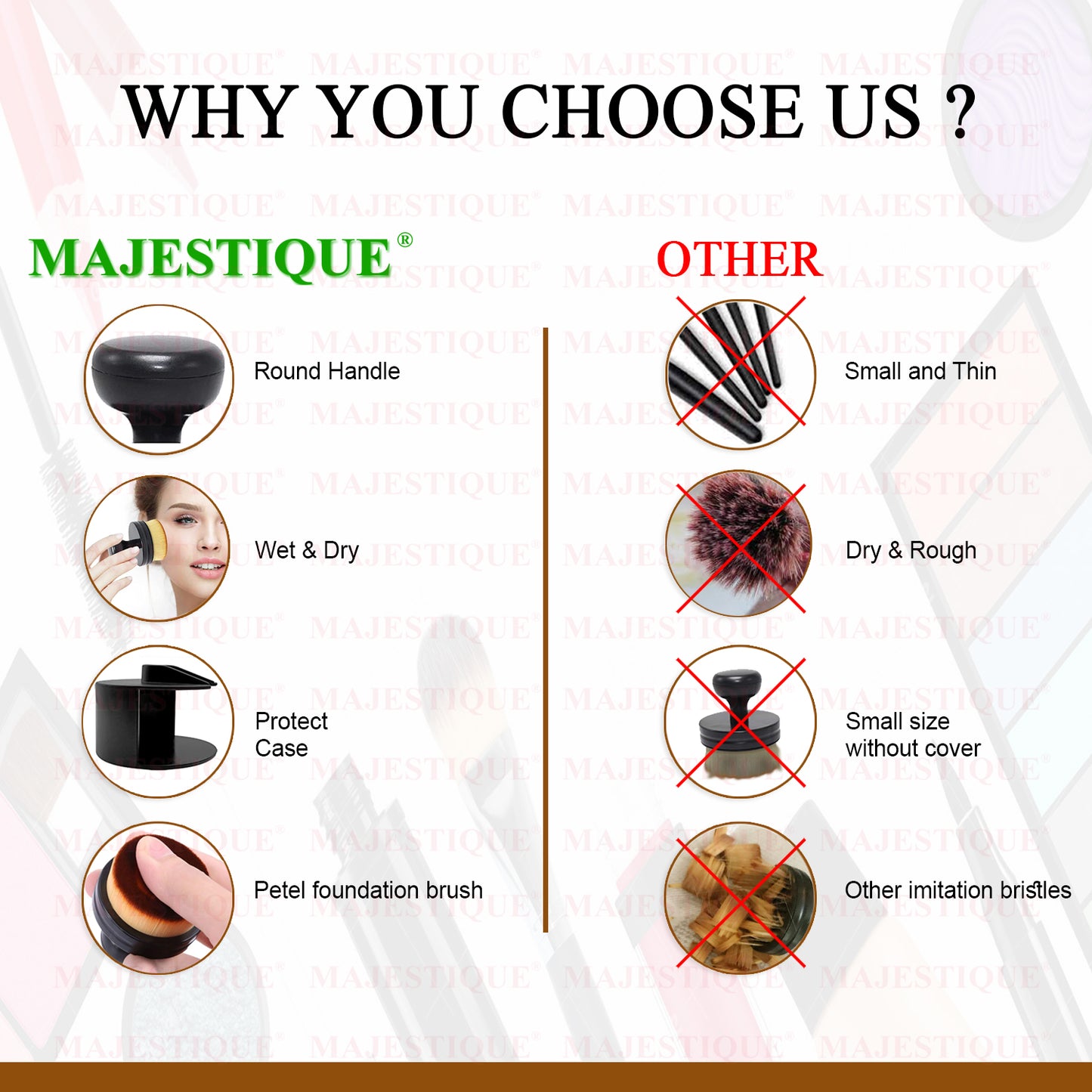 Circle Make Up Brush With Holder FC4