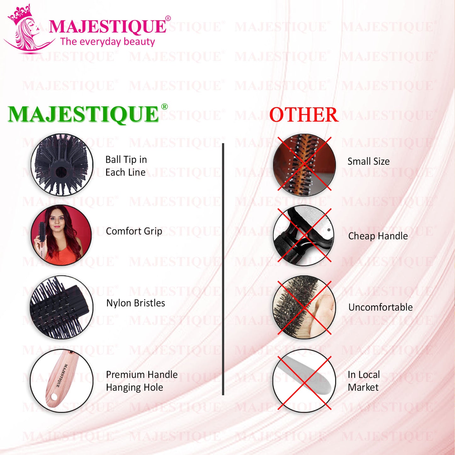 PRIME ROLLER ROUND HAIR BRUSH HR132