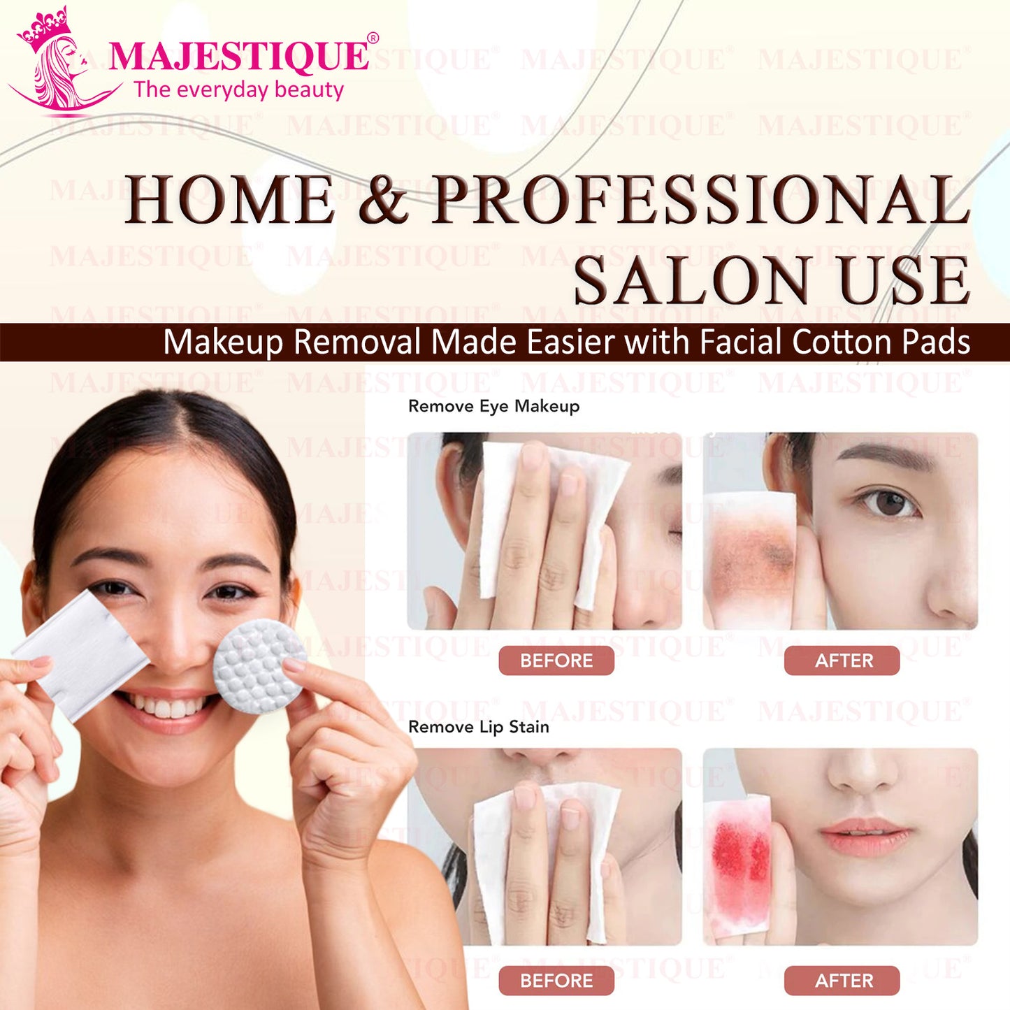 PREMIUM MAKEUP ROUND COTTON PADS (101 PCS) FC105