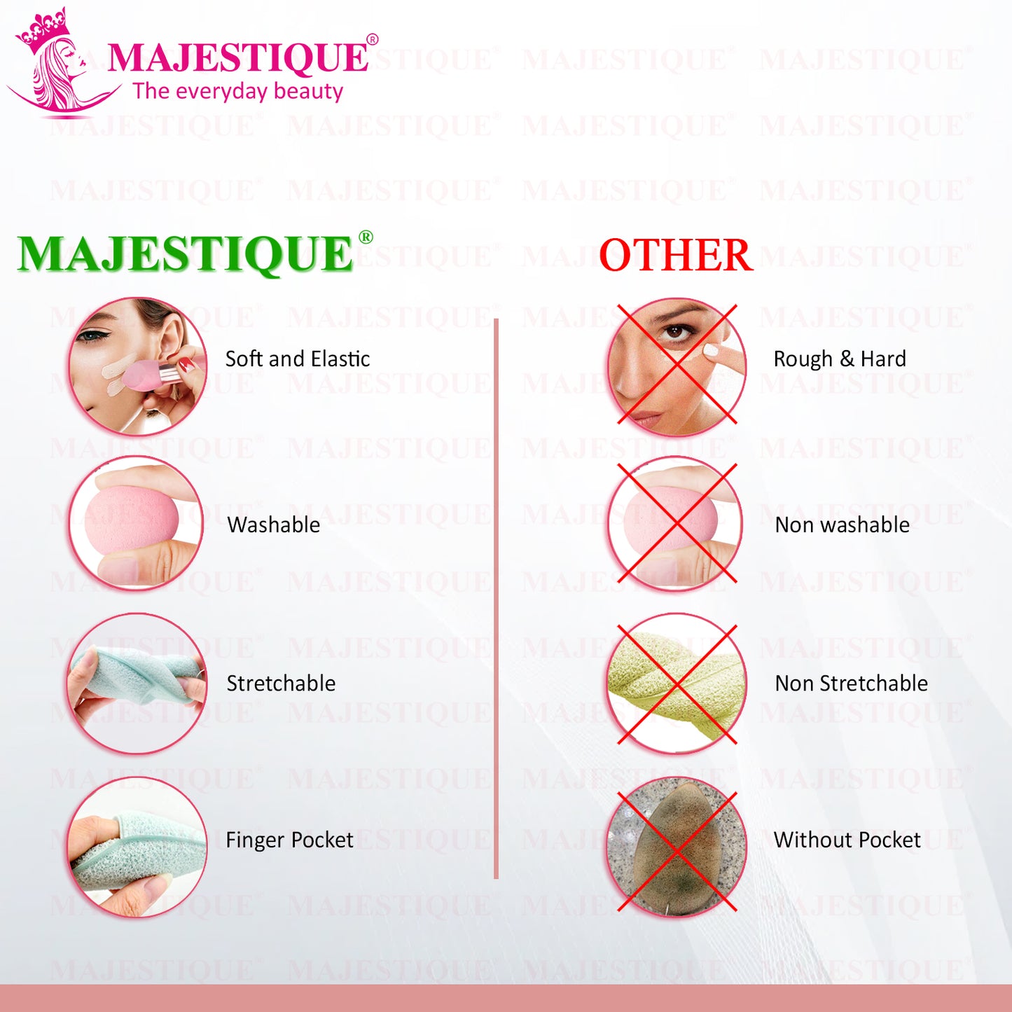 FACIAL MAKEUP BLENDER AND SPONGE (PACK OF 2) CMB538