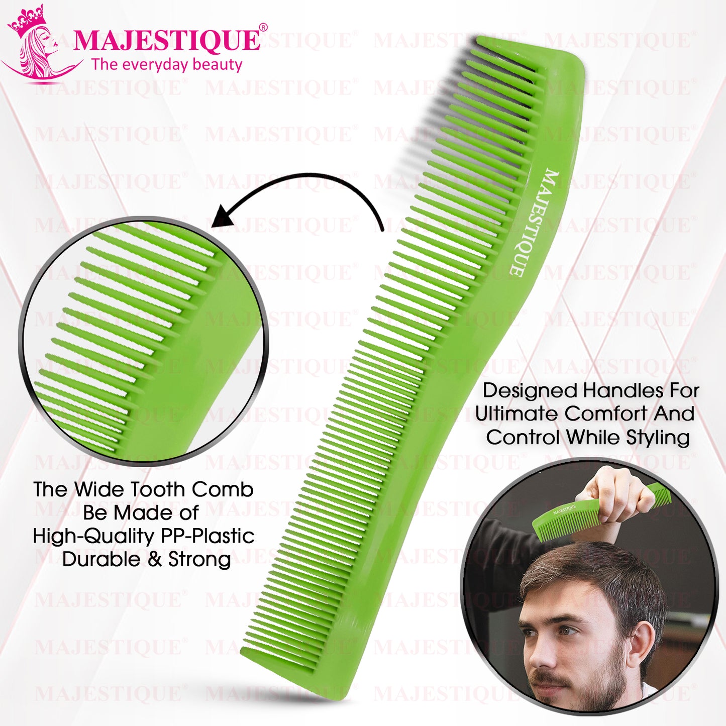LONG HANDLE HAIR COMB Multicolor HR115
