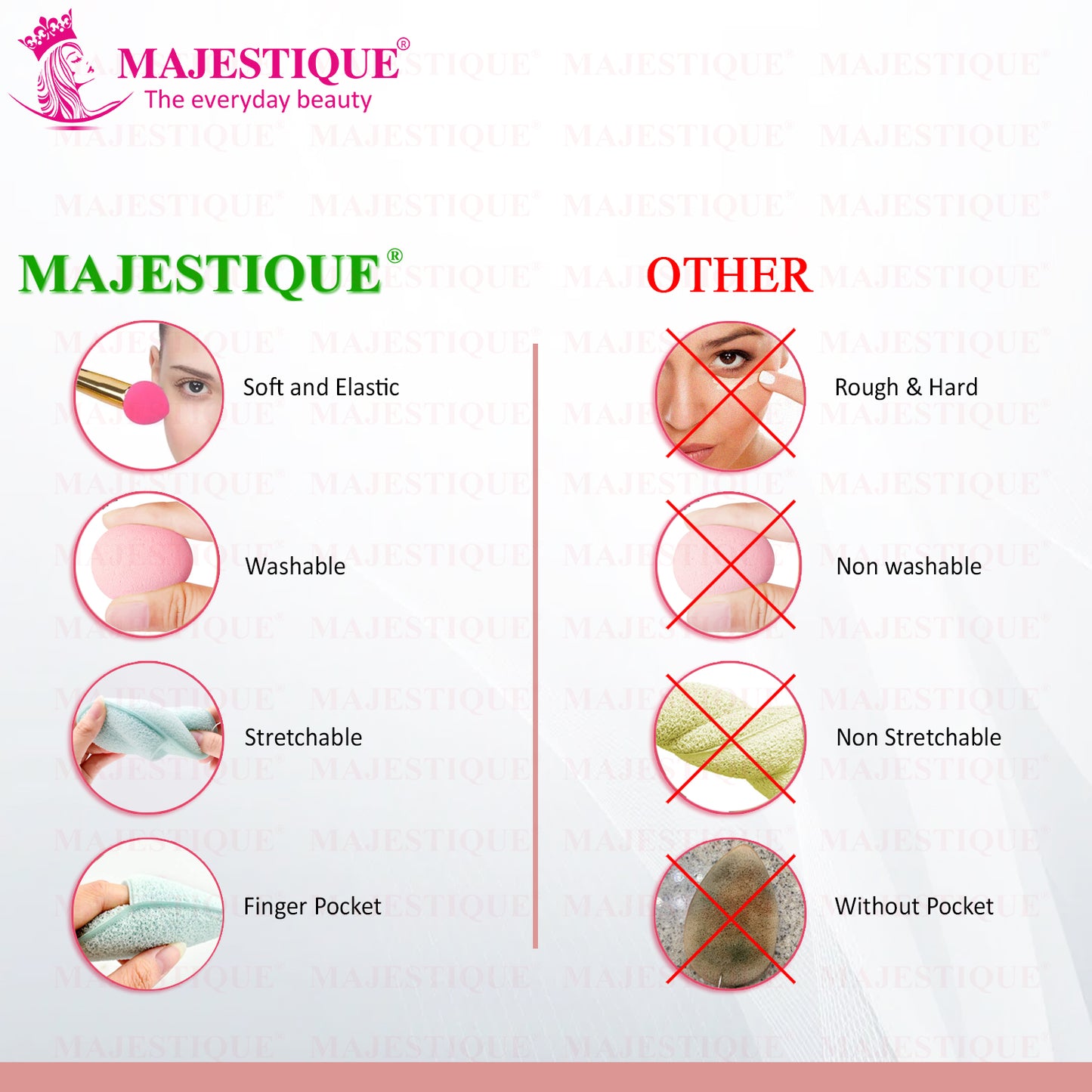 FACIAL MAKEUP BLENDER AND SPONGE (PACK OF 2) CMB536