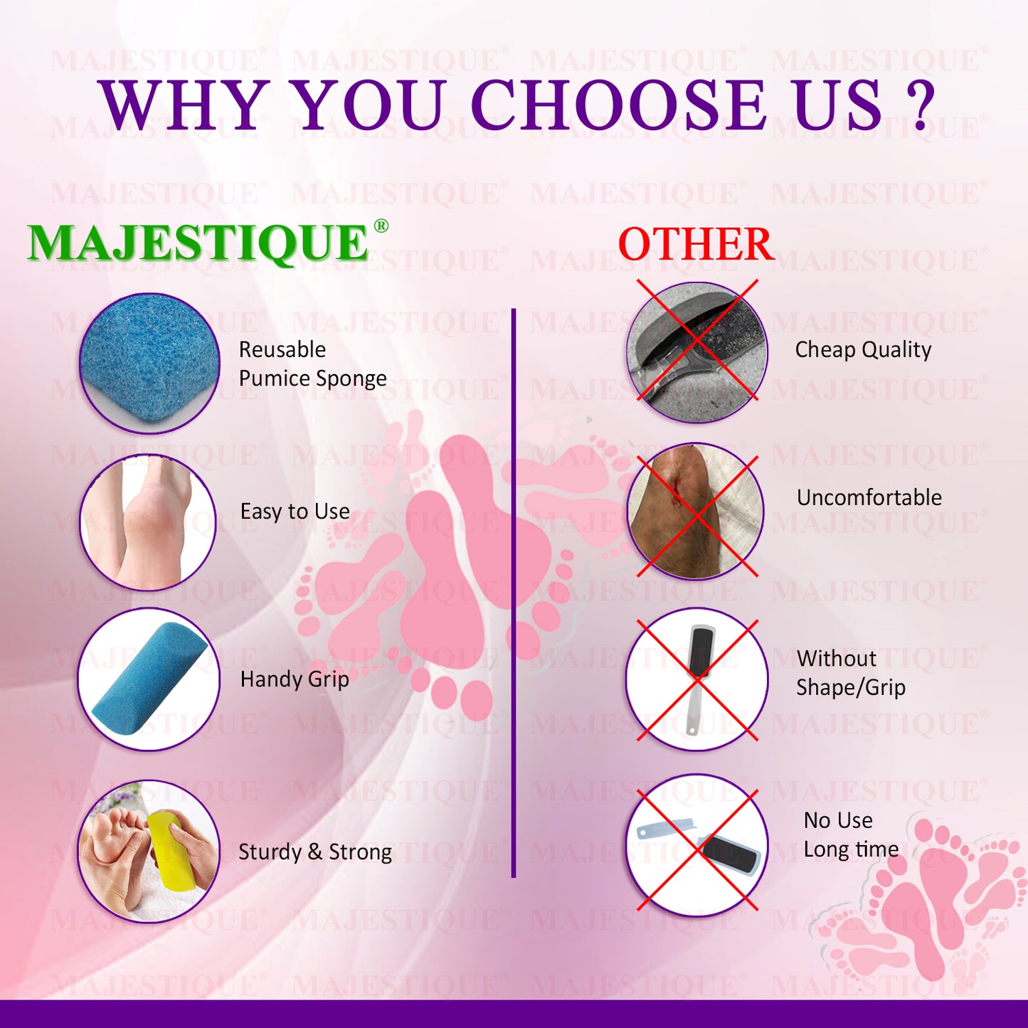 Sponge Foot Care Buffer Multicolor FN308