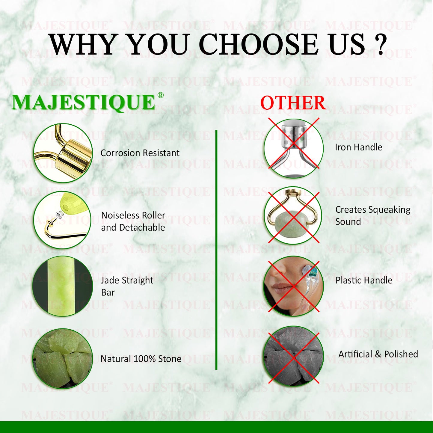 JADE FACE ROLLER & MASSAGER  FC72