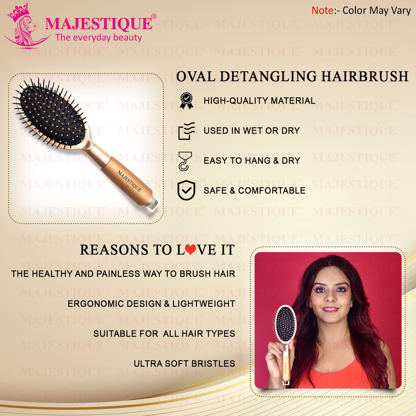 Oval Cushion Detangling Brush HR108