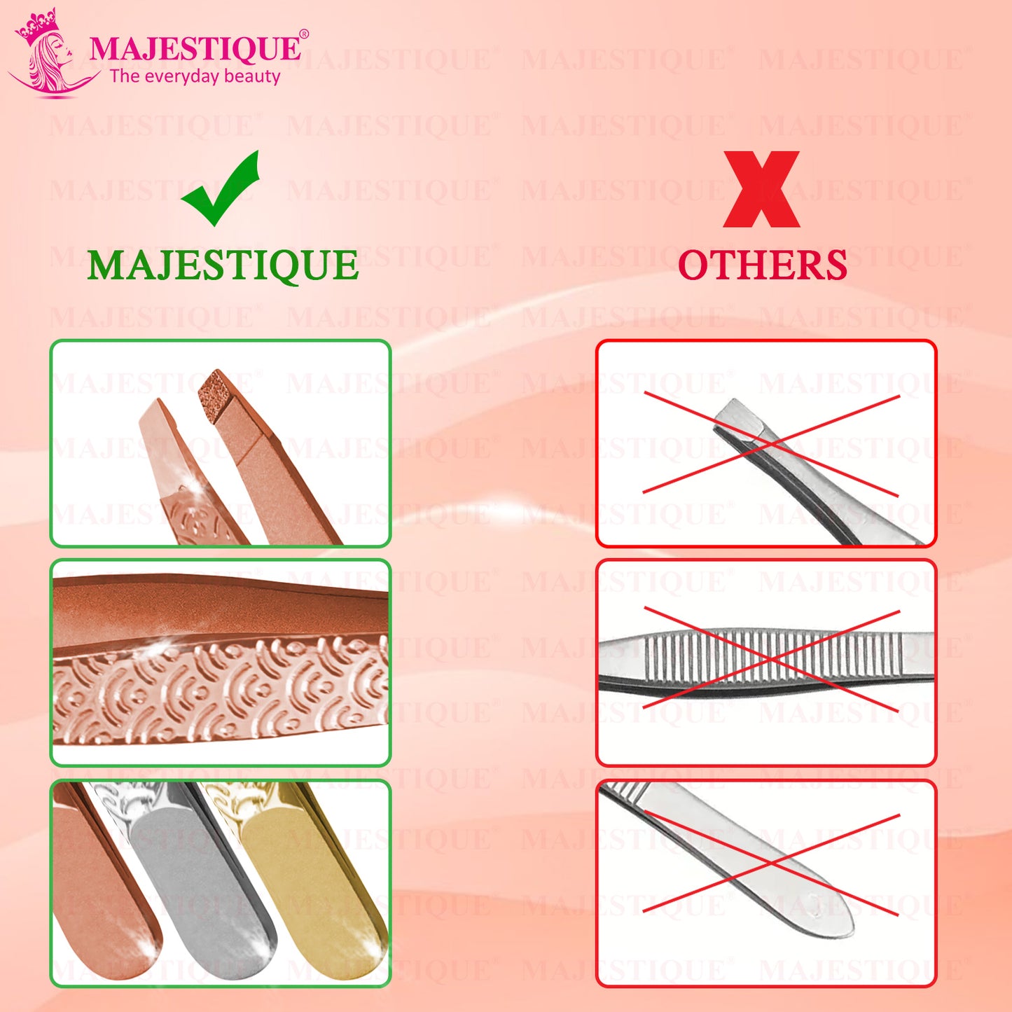 EMBOSSED SLANT TIP TWEEZER FC103